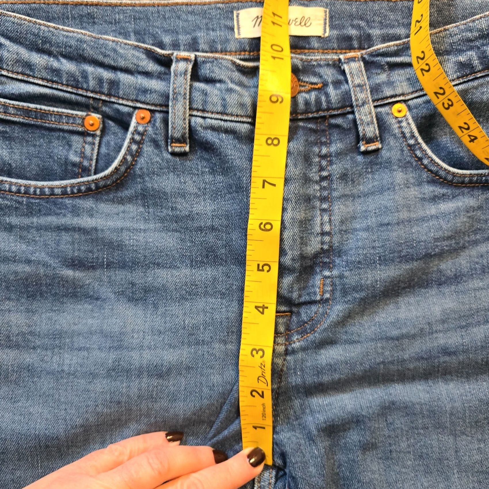 Madewell Madewell Jeans Womens Size 29 Petite Blue Mid Rise Kick Out Crop Capsule Casual Denim Size 24" / US 00 / IT 34 - 7 Thumbnail