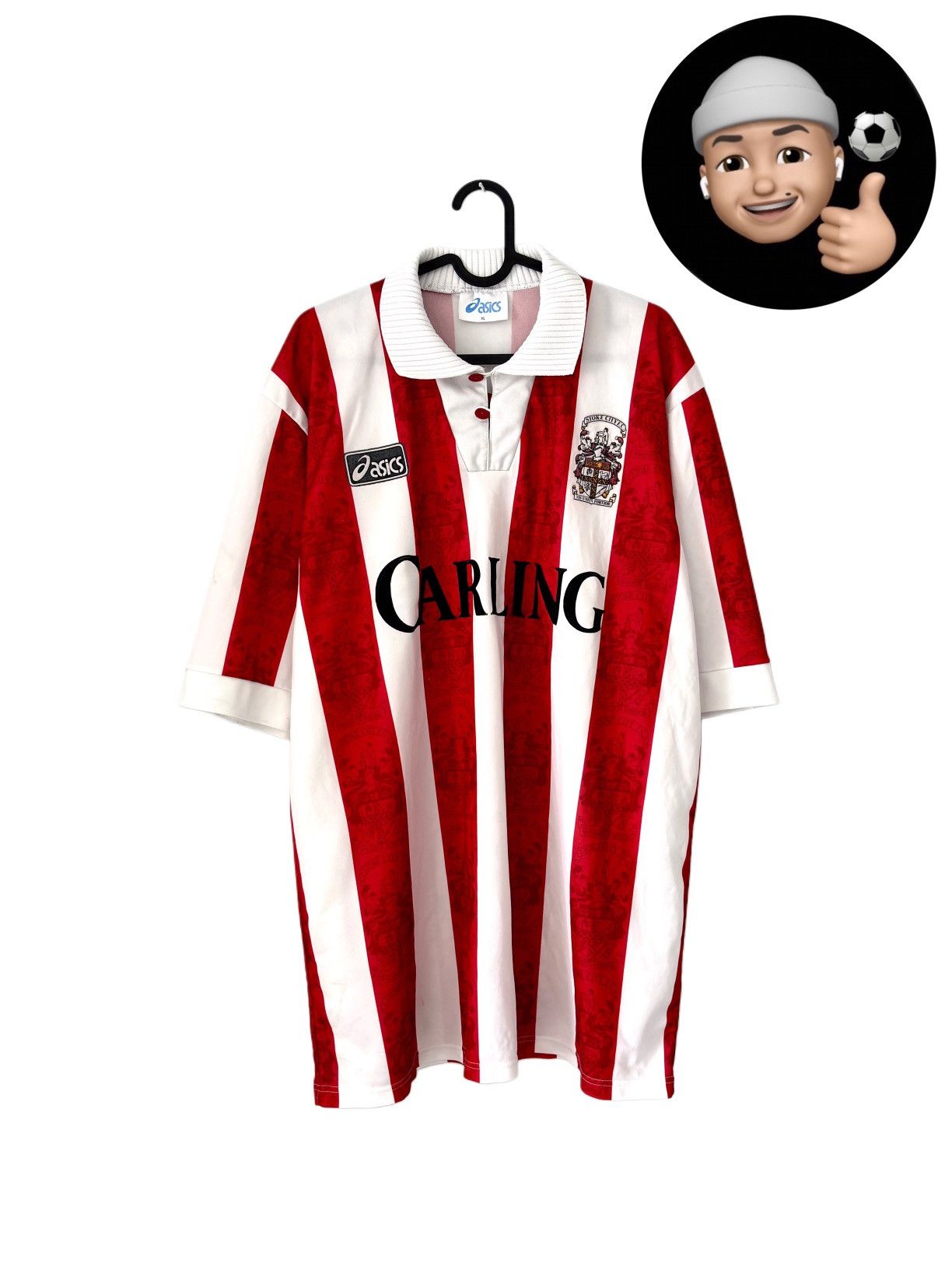 Asics × Vintage 1994 1995 Stoke City Retro Vintage ASICS Soccer Jersey Shirt Size US XL / EU 56 / 4 - 1 Thumbnail