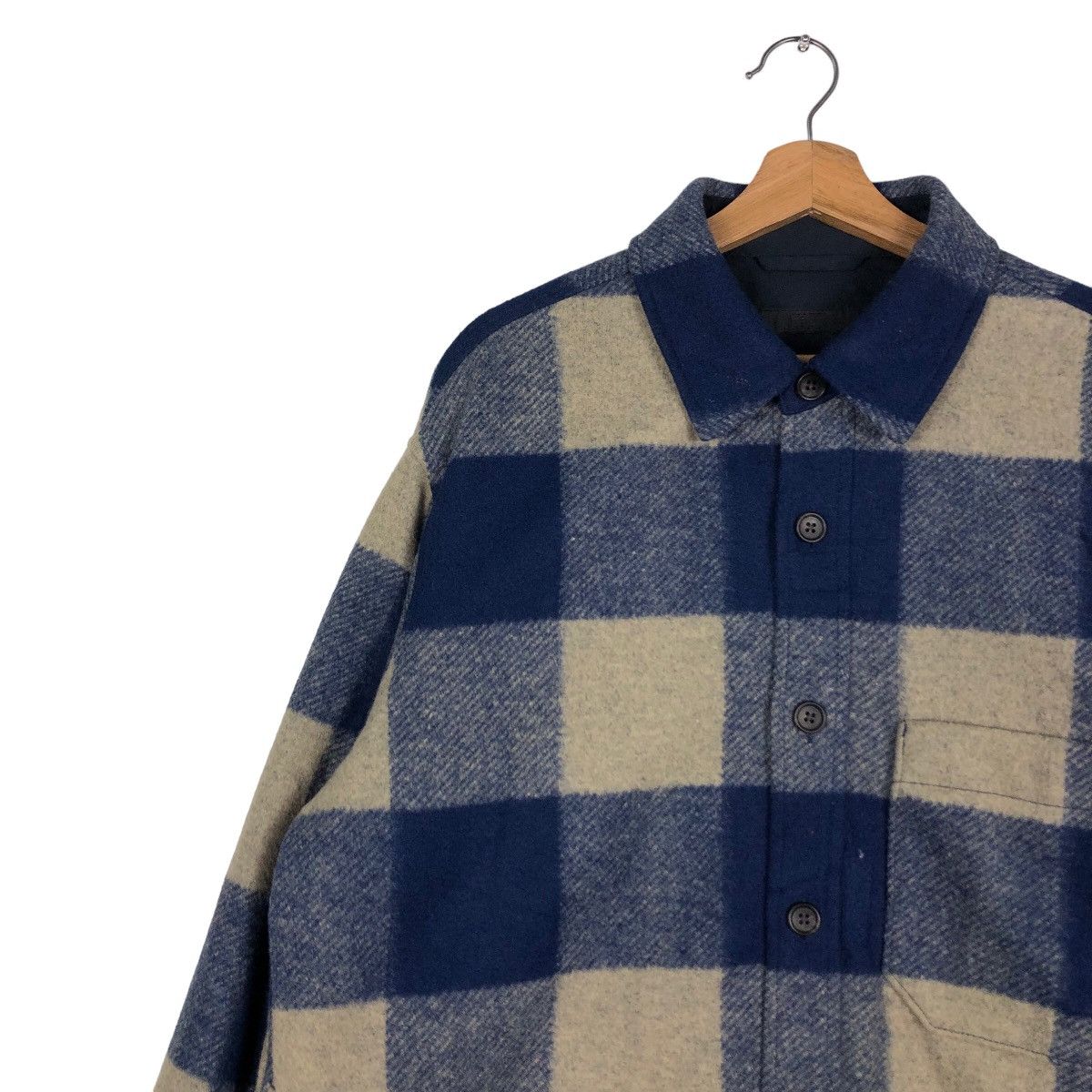 Japanese Brand Vintage Wool Flannel Shirt Jacket Uniqlo Japan Issey Miyake Size US M / EU 48-50 / 2 - 7 Thumbnail