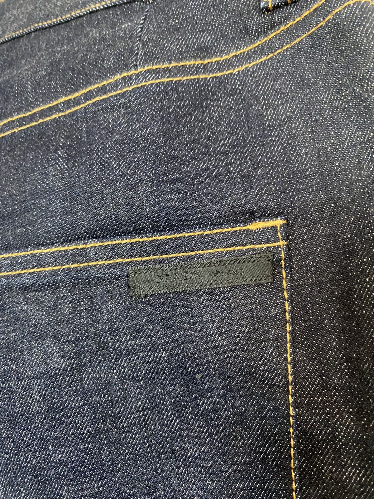 Prada Prada Italy Nylon Black Panel Selvedge Indigo Denim Jeans Size US 29 - 12 Thumbnail