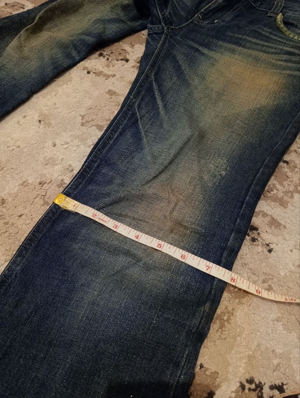 If Six Was Nine Vintage Lagust Flare Studded Distressed Jeans Size US 34 / EU 50 - 21 Thumbnail