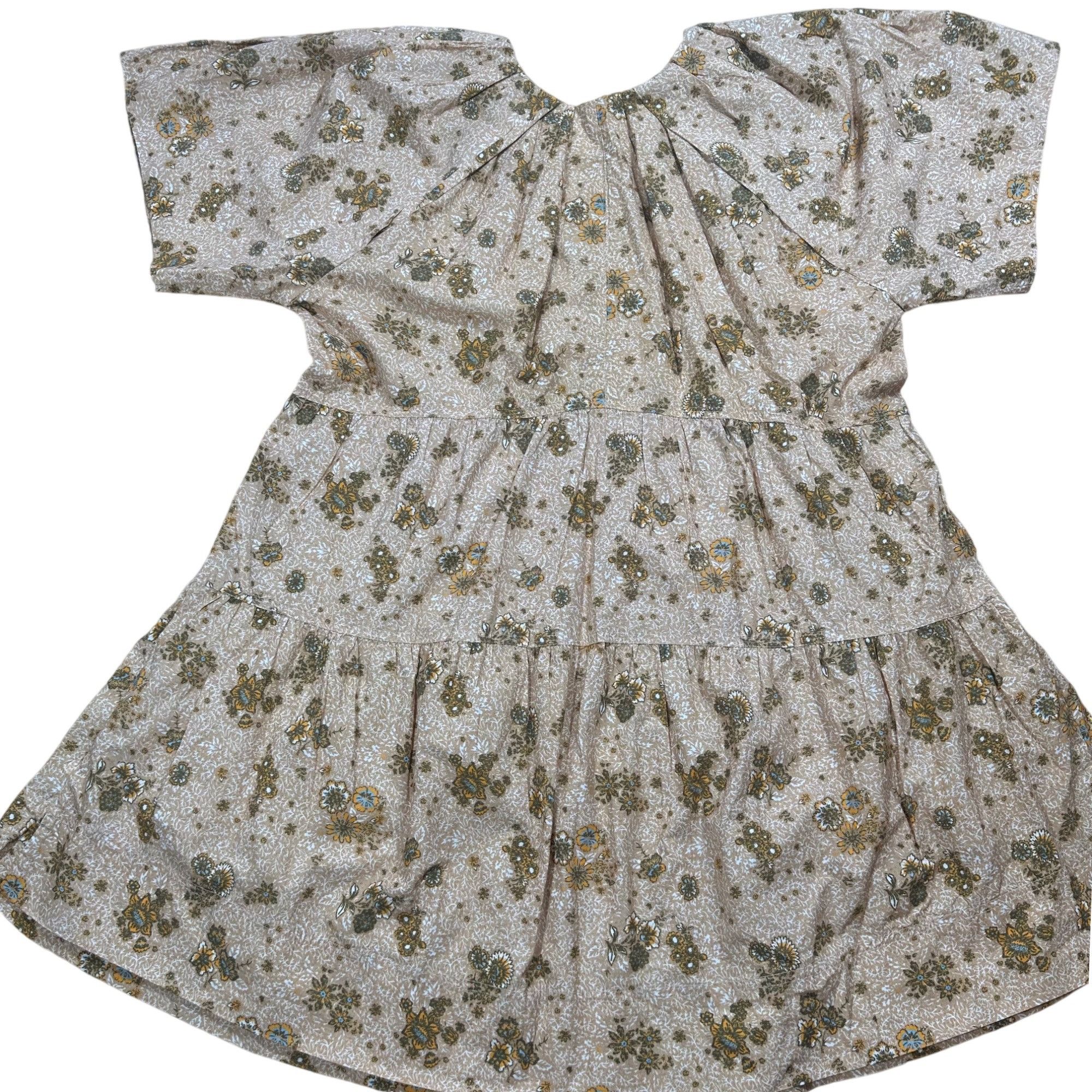 ELAN Elan Oversized Floral Mini Dress – Tan Folk floral, Size Sma Size S / US 4 / IT 40 - 6 Thumbnail