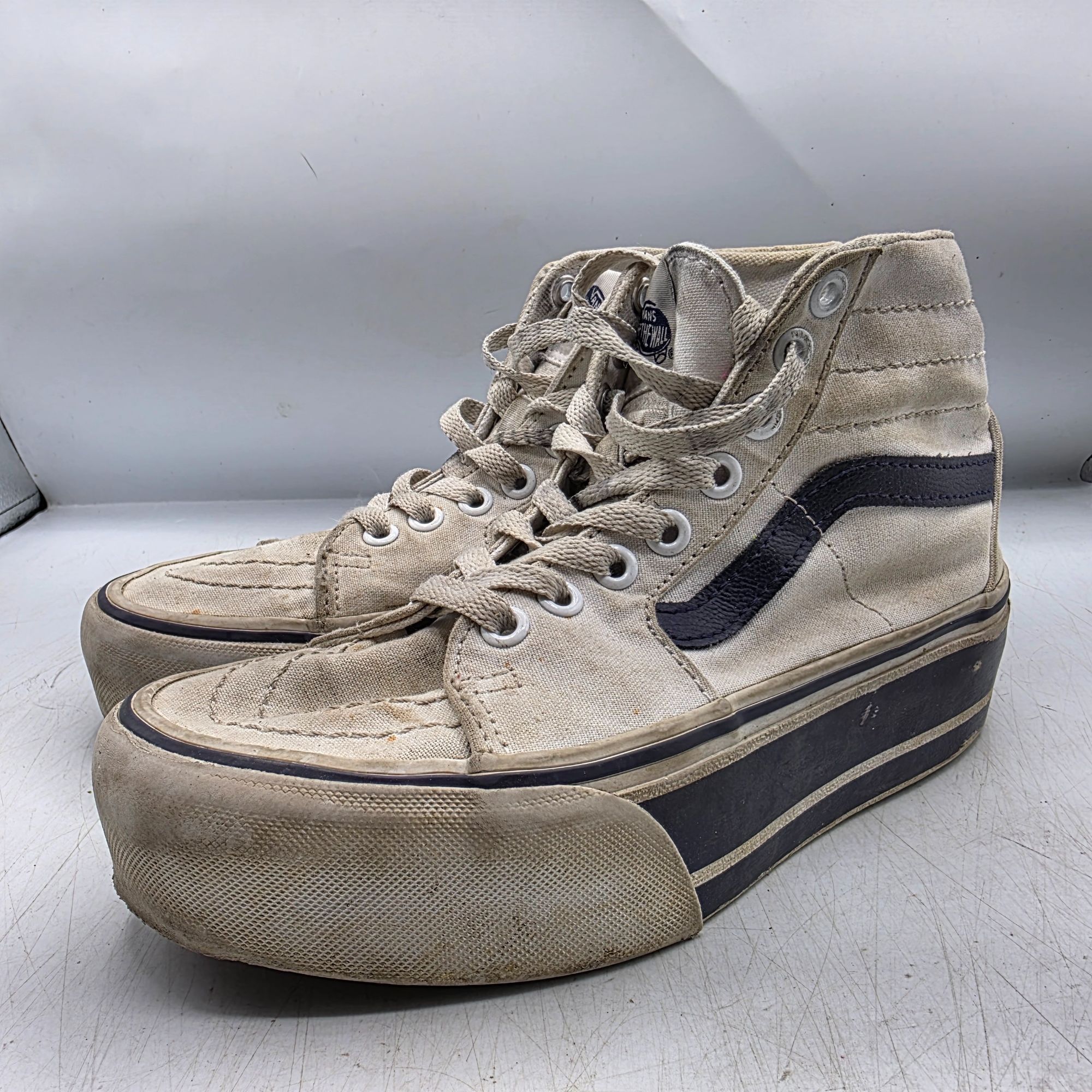 Vans Vans SK8 Hi Tapered Womens Size 5 Stackform Navy True White Size US 5 / IT 35 - 3 Thumbnail