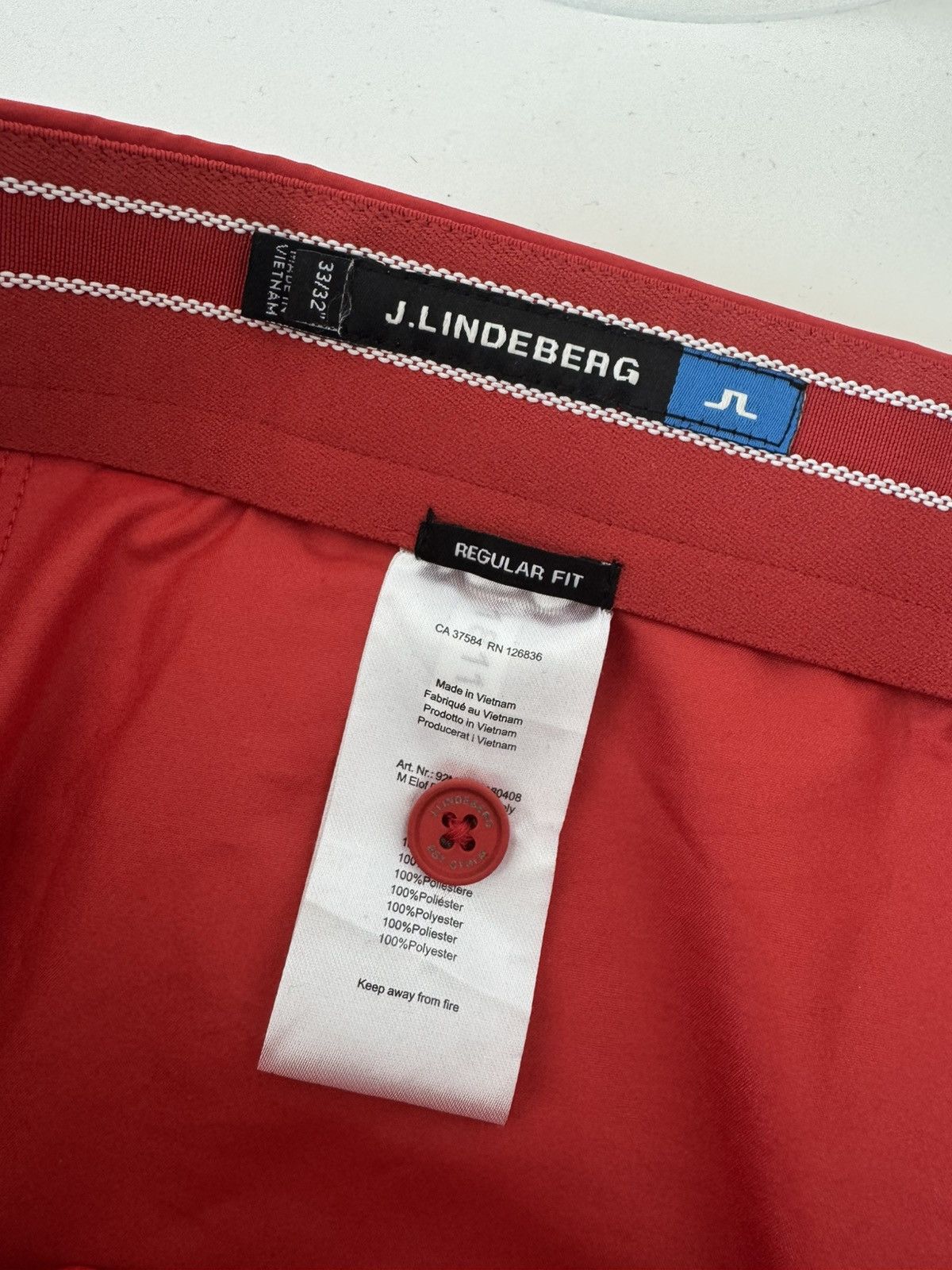 J.Lindeberg J.Lindeberg Golf style Red pants Size US 33 - 5 Thumbnail