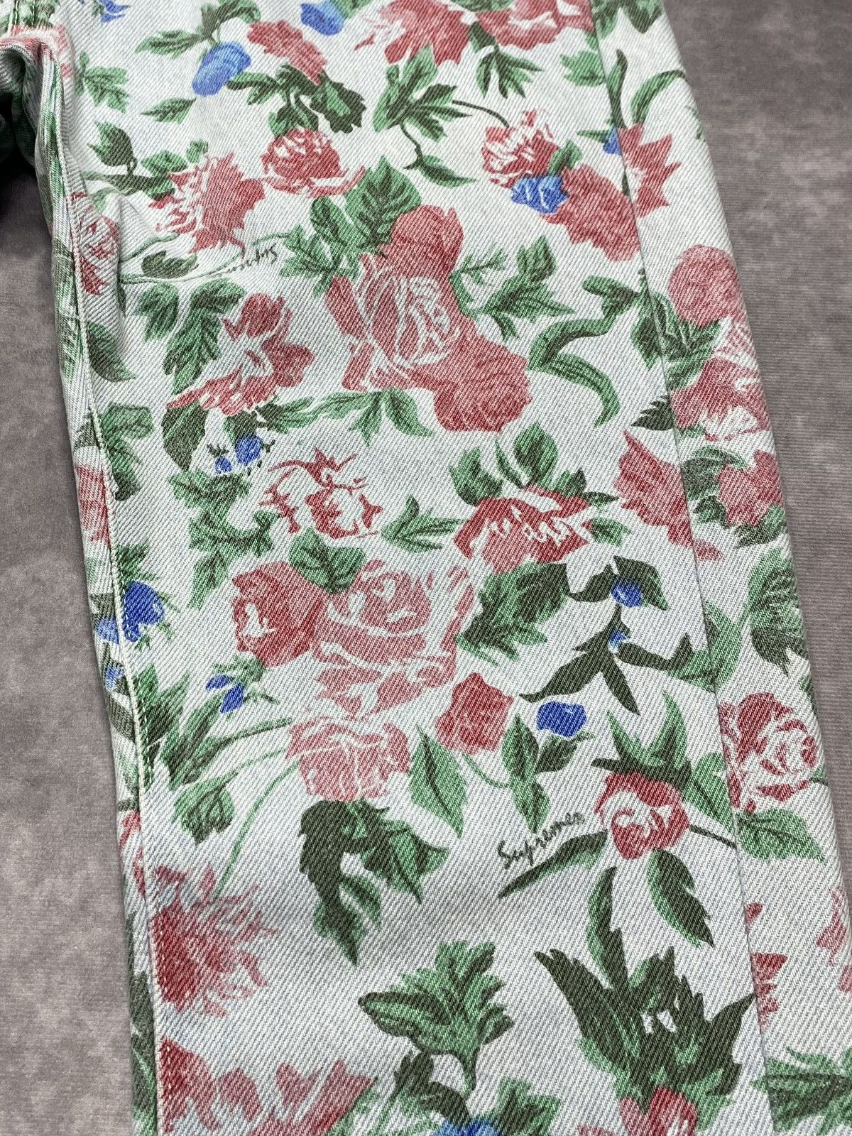 Levi's × Supreme Supreme Levi’s Roses 505 Jeans Light Blue (SS16) Size US 30 / EU 46 - 3 Thumbnail