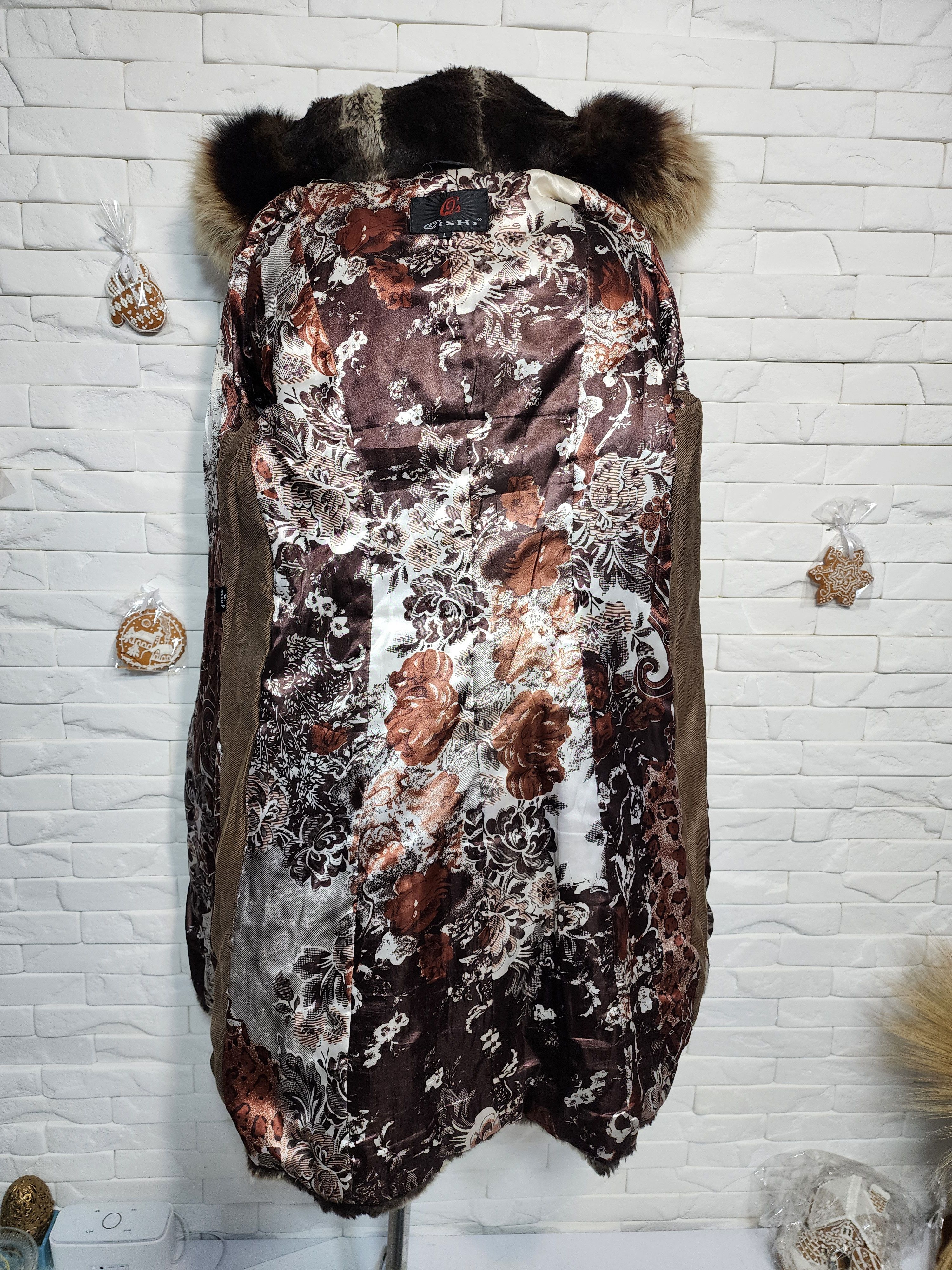 Furla Brown Fur Coat - Women's Vintage Hooded Coat Size M / US 6-8 / IT 42-44 - 7 Thumbnail