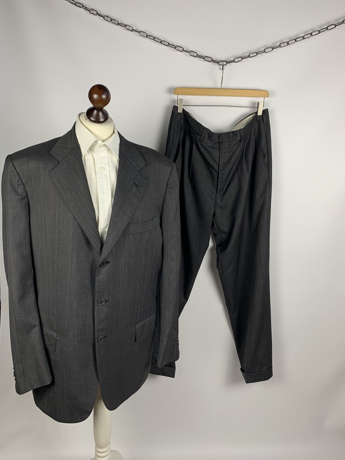 Kiton Kiton Napoli Trois Pomess Formal Suit Set Blazer + Trousers Size 52R - 1 Thumbnail