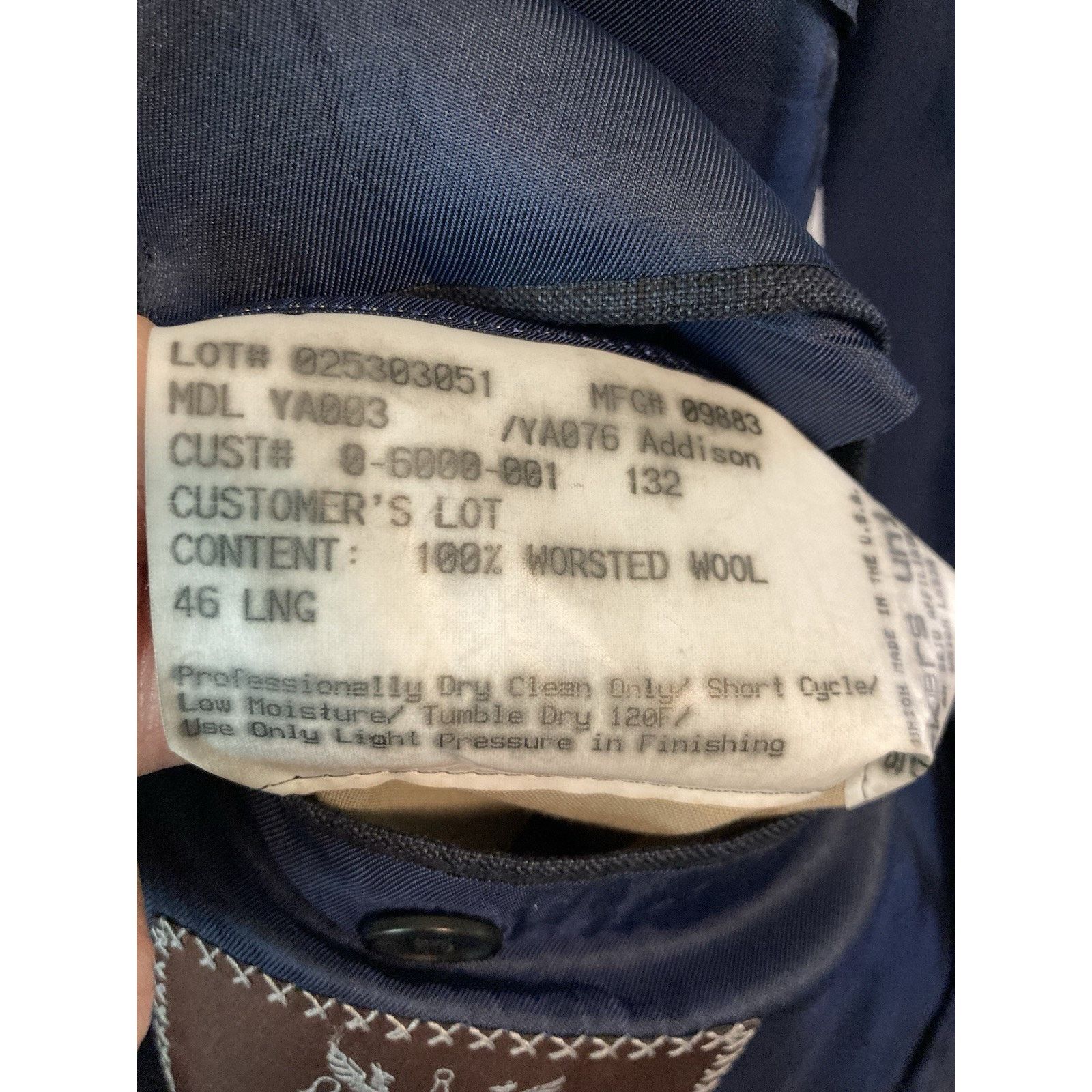 Hickey Freeman 46L Hickey Freeman LORO PIANA Wool Blazer Sport Jacket USA Size 46L - 10 Thumbnail