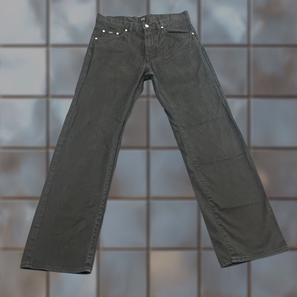 Hugo Boss HUGO BOSS Jeans Regular Straight 32 Dark Wash Black Mens Jeans Size US 32 / EU 48 - 1 Thumbnail