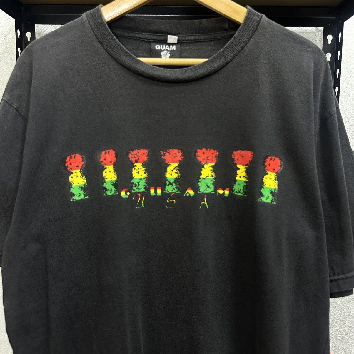 Vintage Rare Guam Hawaii Rasta Tee Size US M / EU 48-50 / 2 - 2 Thumbnail