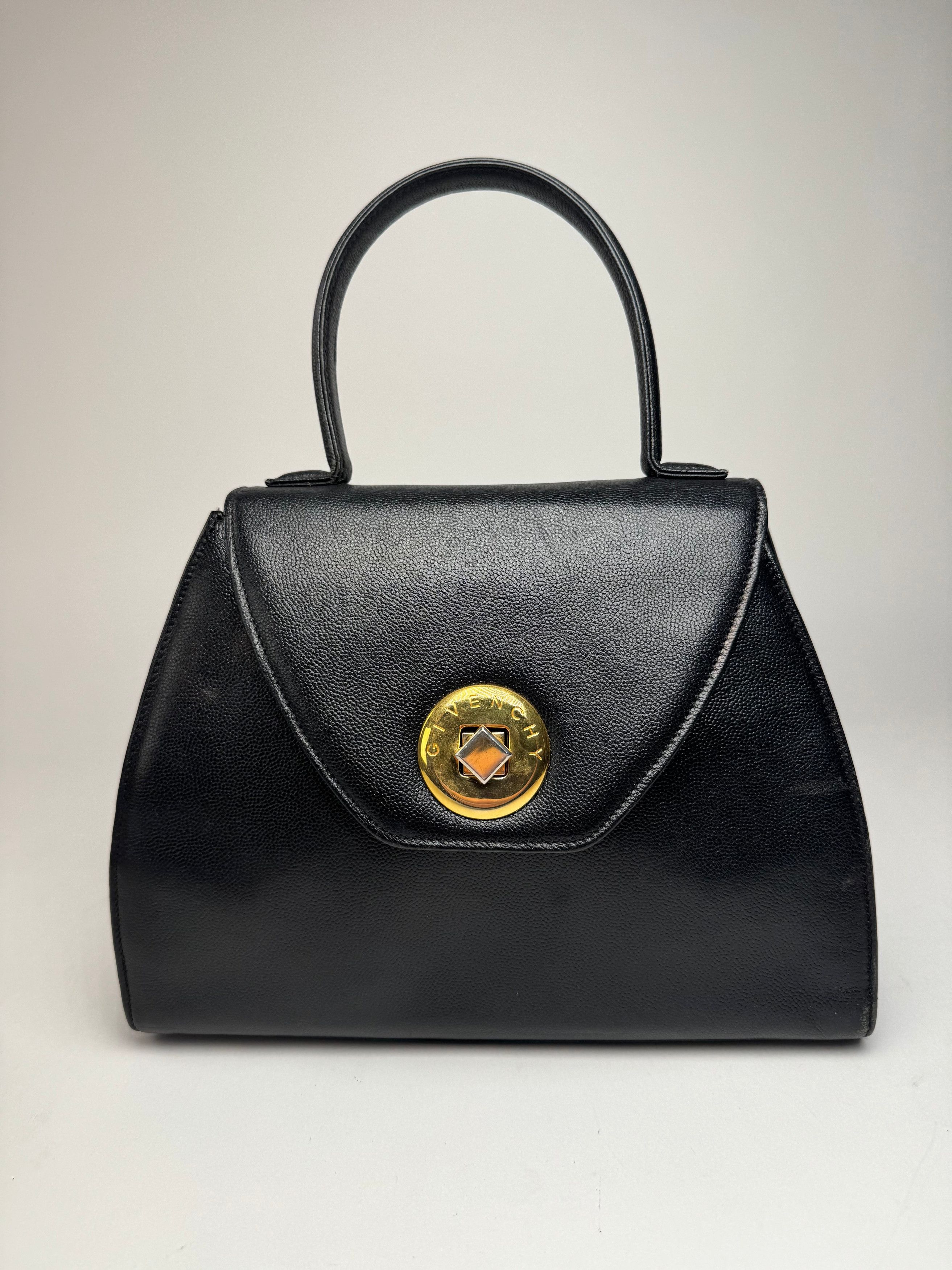 Givenchy Vintage Snake Emblossed Leather Handbag Black Size ONE SIZE - 1 Thumbnail