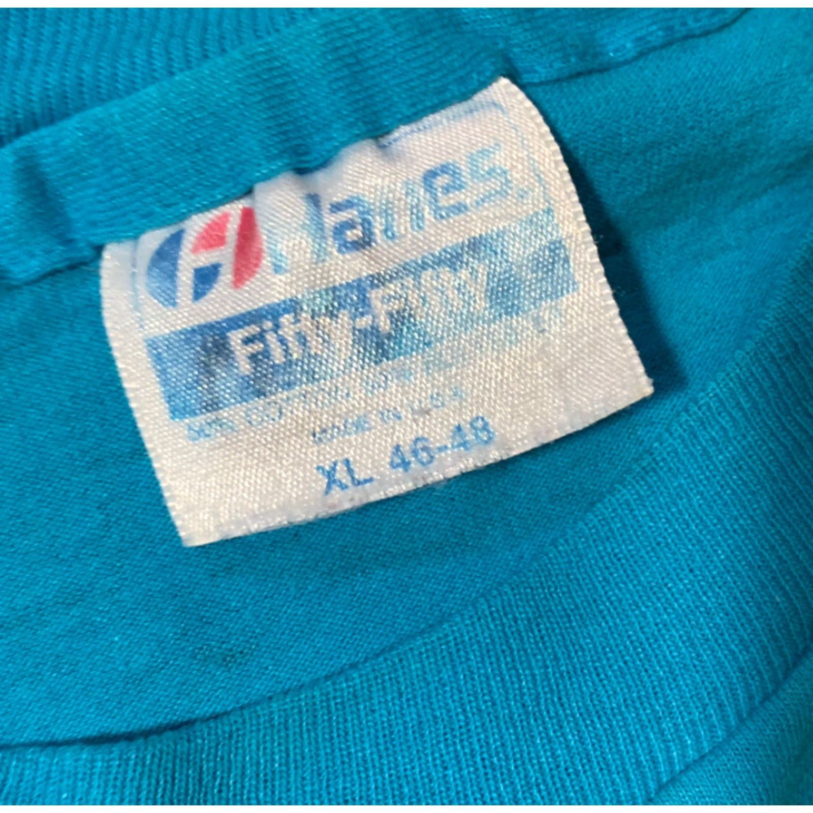 Hanes VINTAGE 90s Hanes Bird T Shirt Teal XL Mens Size US XL / EU 56 / 4 - 4 Thumbnail