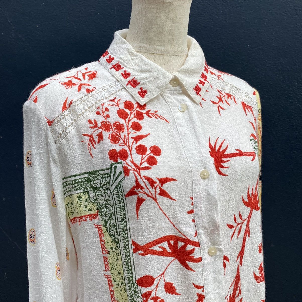 Desigual Desigual Floral Bohemian Long-Sleeve Shirt Size M / US 6-8 / IT 42-44 - 3 Thumbnail
