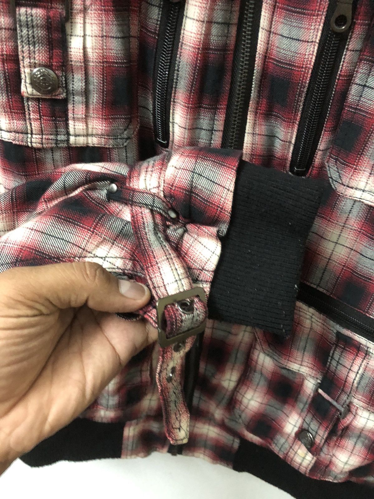 If Six Was Nine × Japanese Brand × Le Grande Bleu (L.G.B.) Bareback Realdress Tartan Double layer zipper Punk Jacket Size US L / EU 52-54 / 3 - 10 Thumbnail