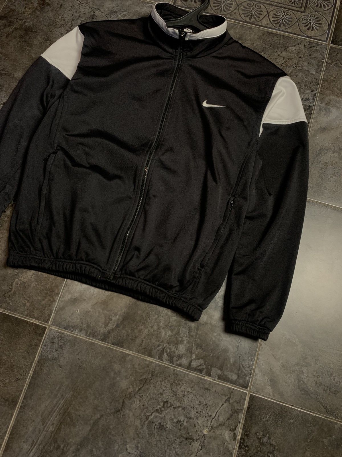 Nike × Vintage Nike Vintage Track Jacket Big Swoosh Logo Rave Bomber Size US S / EU 44-46 / 1 - 3 Thumbnail