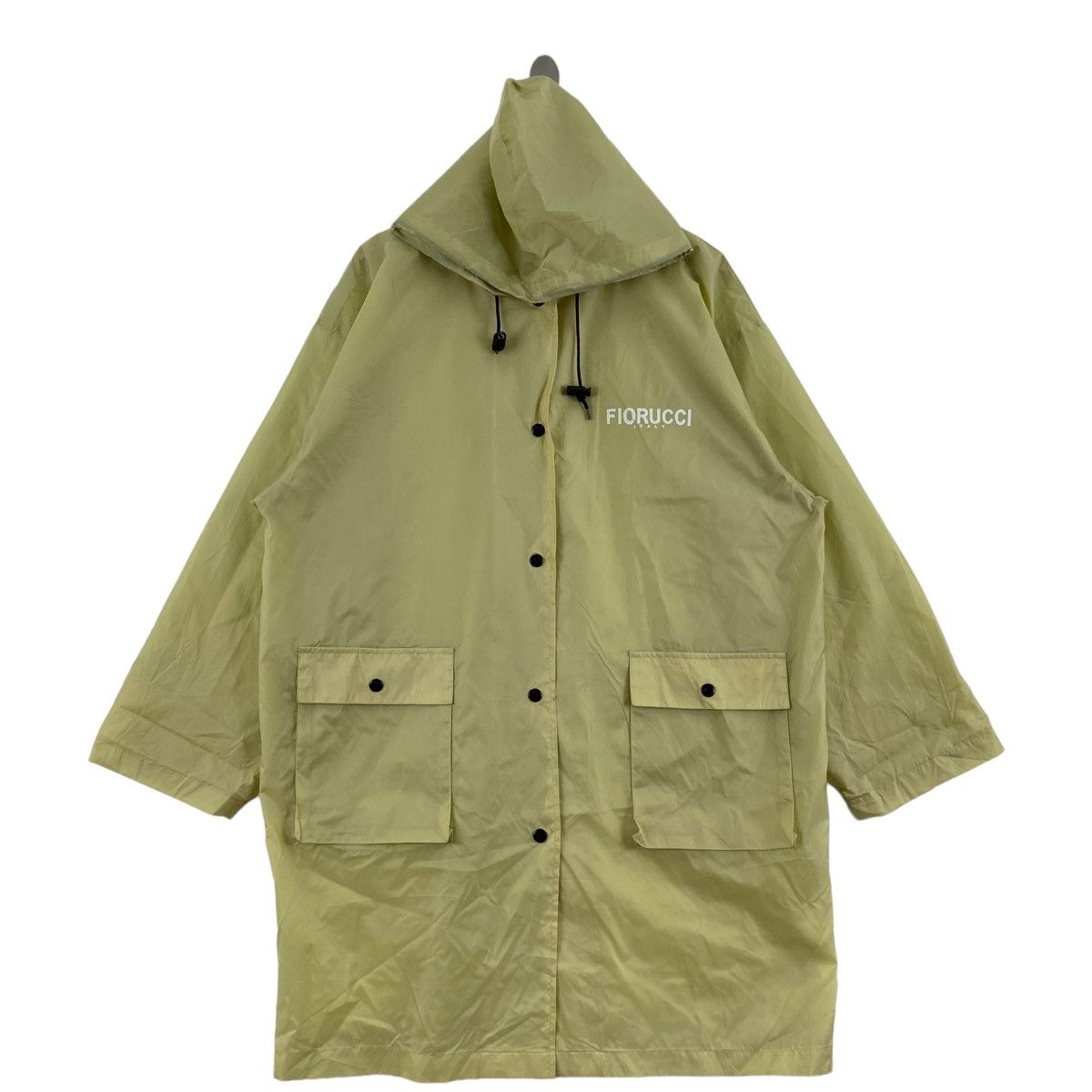 Fiorucci FIORUCCI Italian Designer Pockets Hooded Raincoat Parka Size US XXL / EU 58 / 5 - 1 Thumbnail