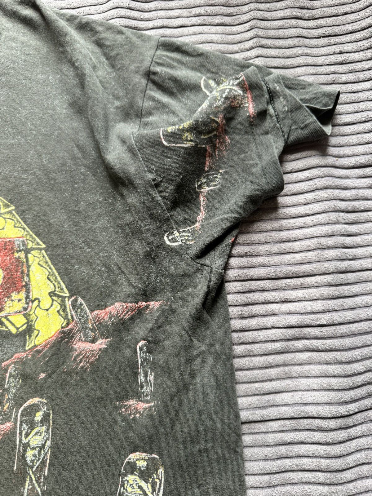 Band Tees 1991 SLAYER PERFECT WASH & THRASHED Metal BAND-Tee AOP 90s Size US XL / EU 56 / 4 - 6 Thumbnail