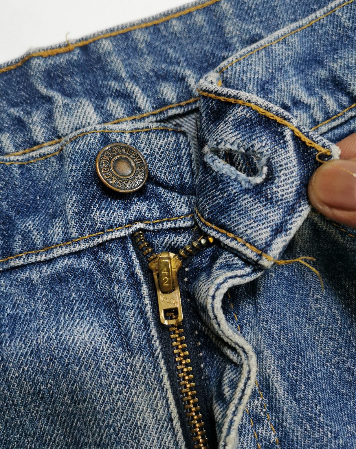 Levi's 80s Vintage Bootcut Levis Orange Tab Talon Zip Jeans Size US 28 / EU 44 - 7 Thumbnail
