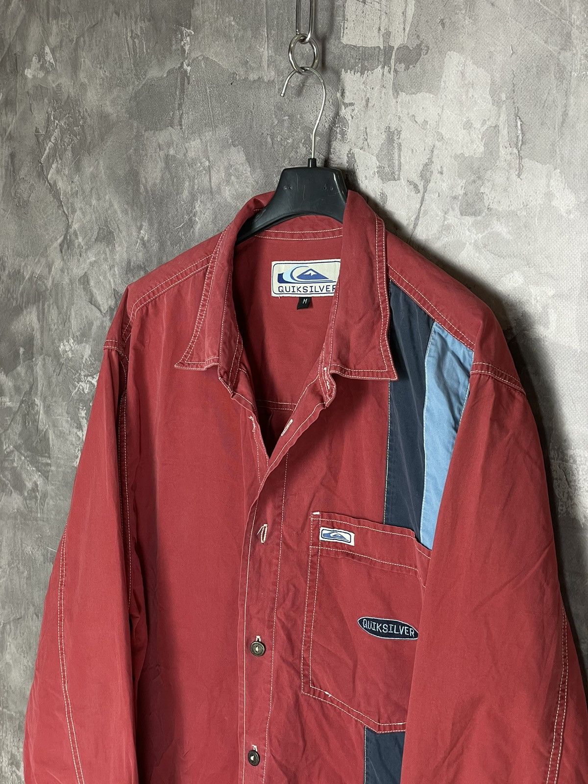 Quiksilver × Vintage Quicksilver Vintage 90s Crazy Patchwork Y2K Button Up Shirt Size US M / EU 48-50 / 2 - 7 Thumbnail