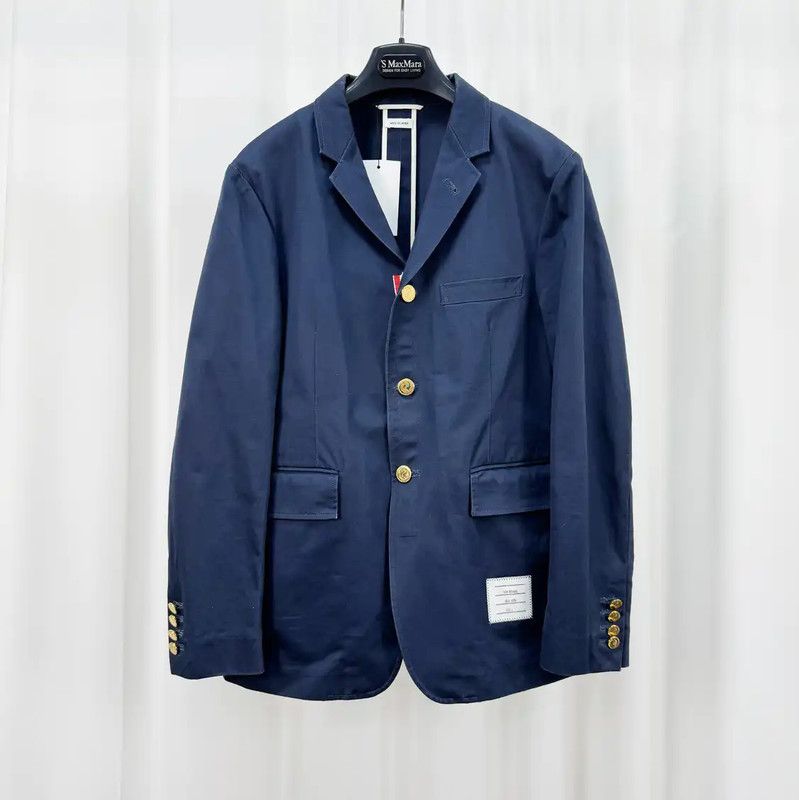 Thom Browne Thom Browne Men's Long Sleeve Navy Coat 0089 Size US S / EU 44-46 / 1 - 1 Thumbnail