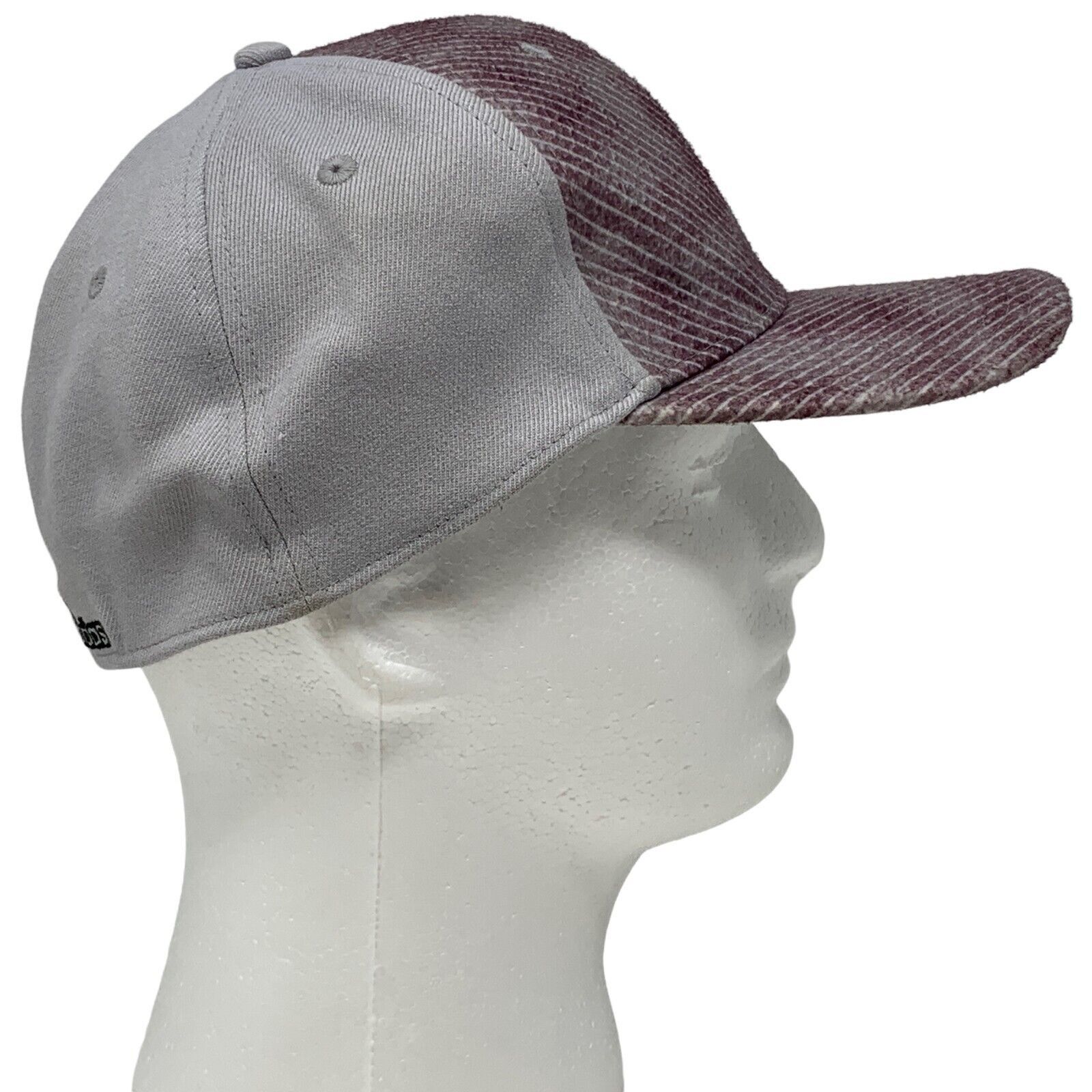 Adidas Adidas Trefoil Hat Cap Flex Fitted L Large Gray Red 6 Panel Size ONE SIZE - 9 Thumbnail
