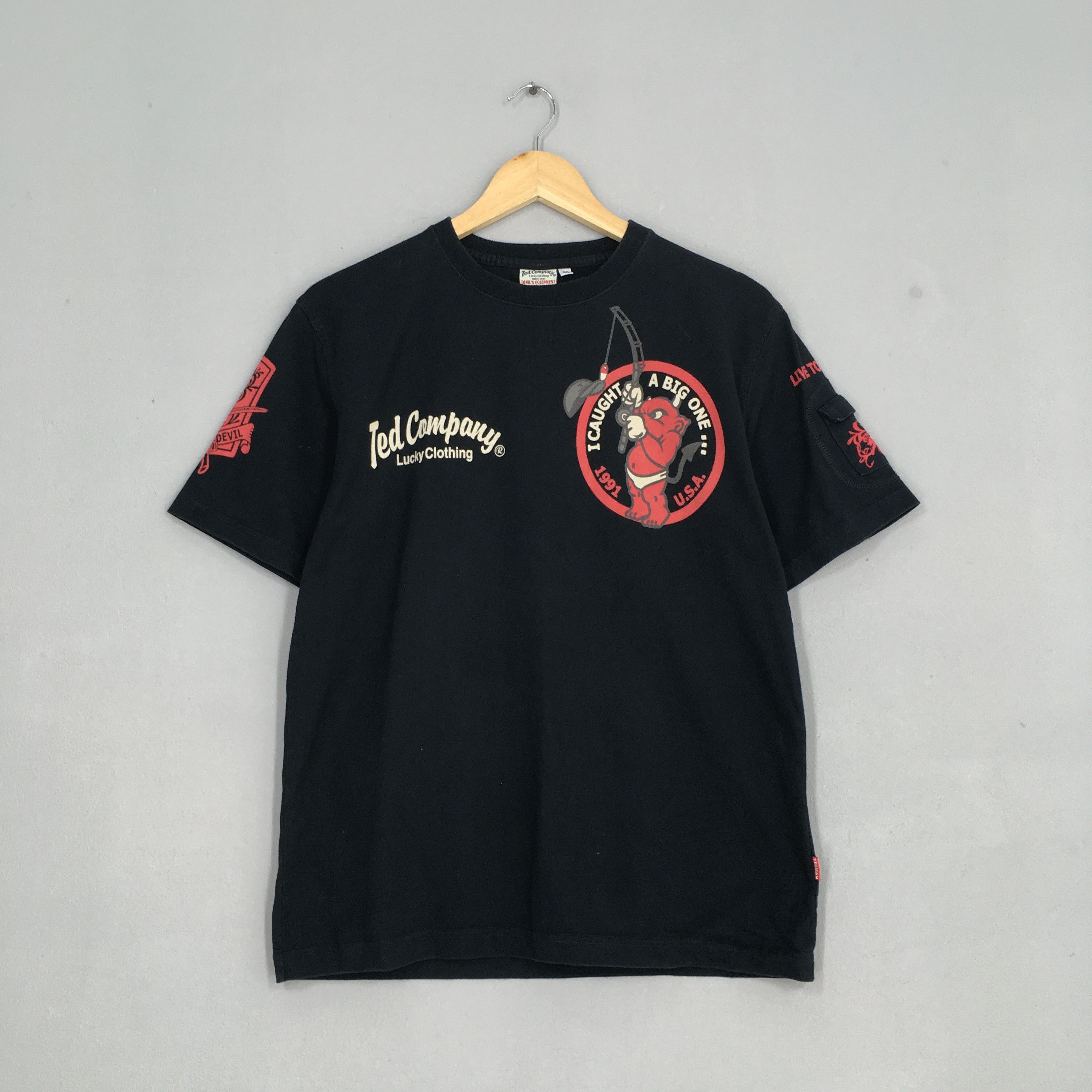 Buzz Rickson's × Tedman × Vintage Vintage Ted Company Hook Monster Fishing Tshirt Medium Size US M / EU 48-50 / 2 - 2 Thumbnail