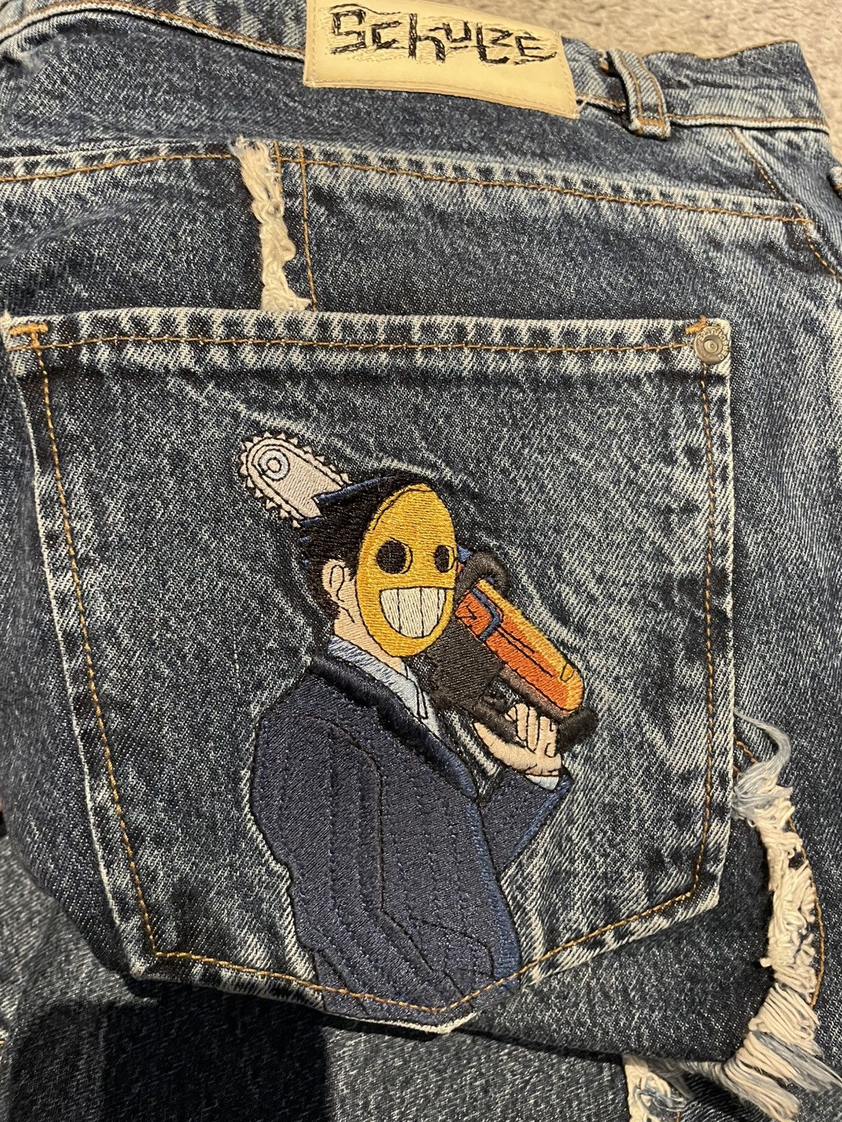 Derschutze ”Faces” denim raw edged blue Size US 34 / EU 50 - 3 Thumbnail