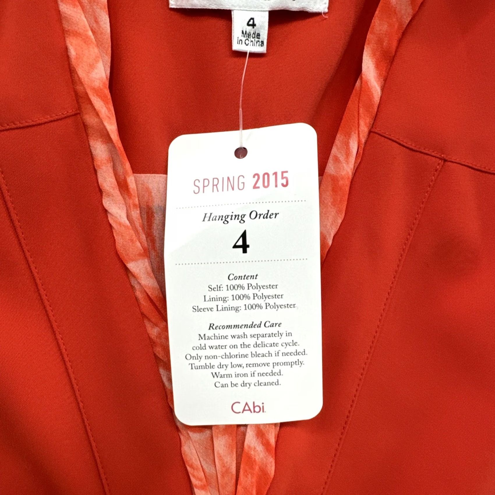 Vintage Cabi Jane Jacket Blazer Orange Spring 2015 Women’s Size 4 NEW Size S / US 4 / IT 40 - 3 Thumbnail