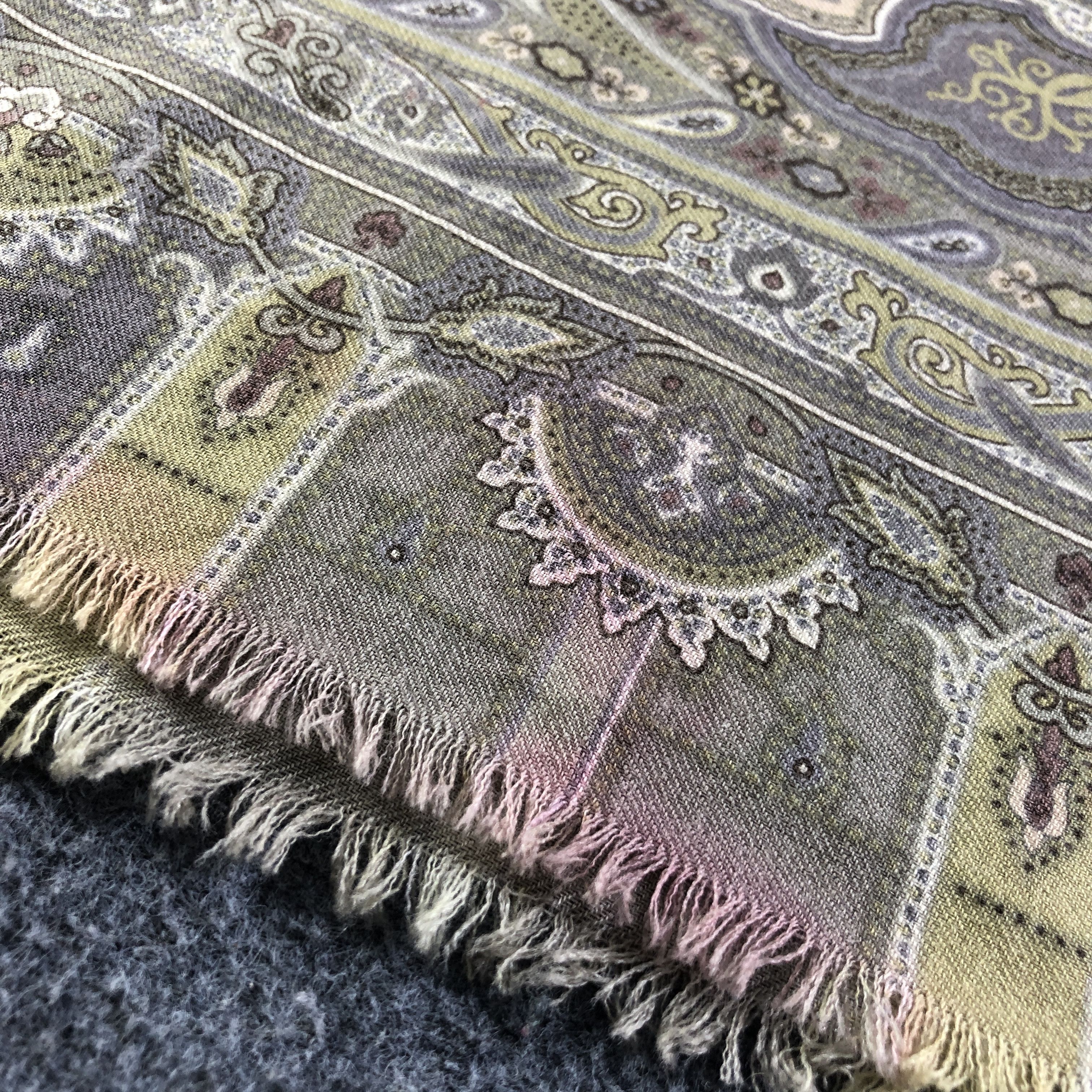 Etro Etro Paisley Wool/Silk Scarf Muffler Stole V2699 Size ONE SIZE - 7 Thumbnail
