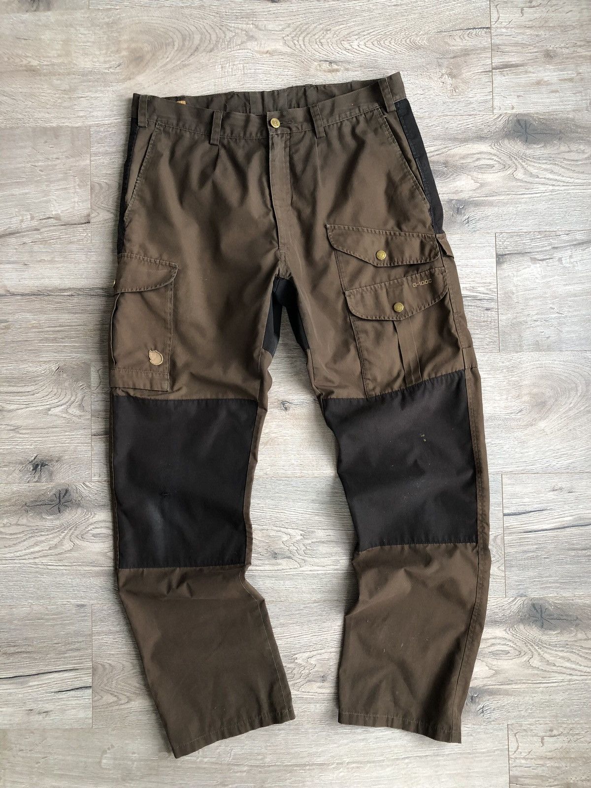 image of Fjallraven G-1000 Cargo Brown Y2K Pants Vintage, Men's (Size 35)
