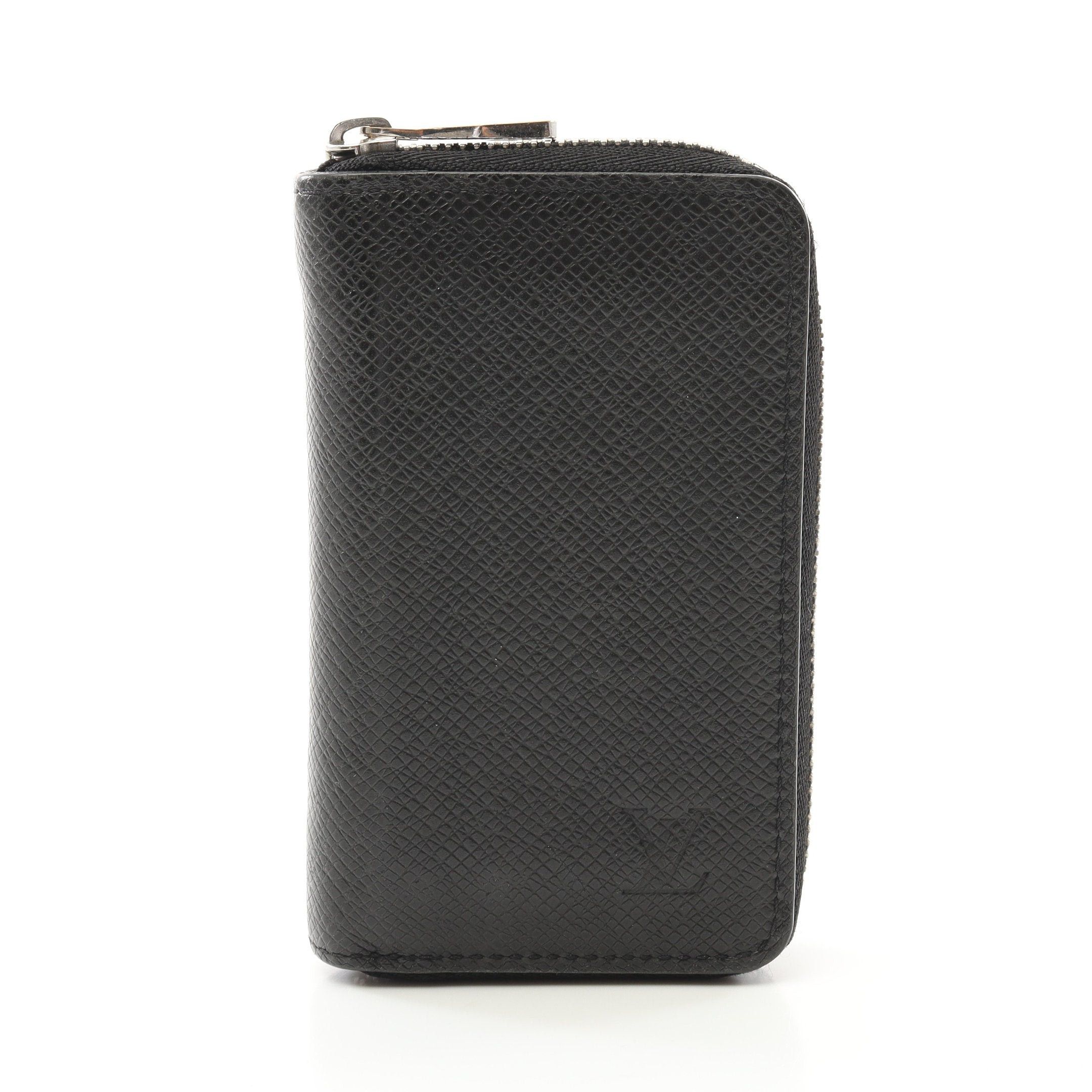 Louis Vuitton Louis Vuitton Zippy Coin Purse Taiga Ardoise Round Fastener Leather Black Size ONE SIZE - 1 Thumbnail