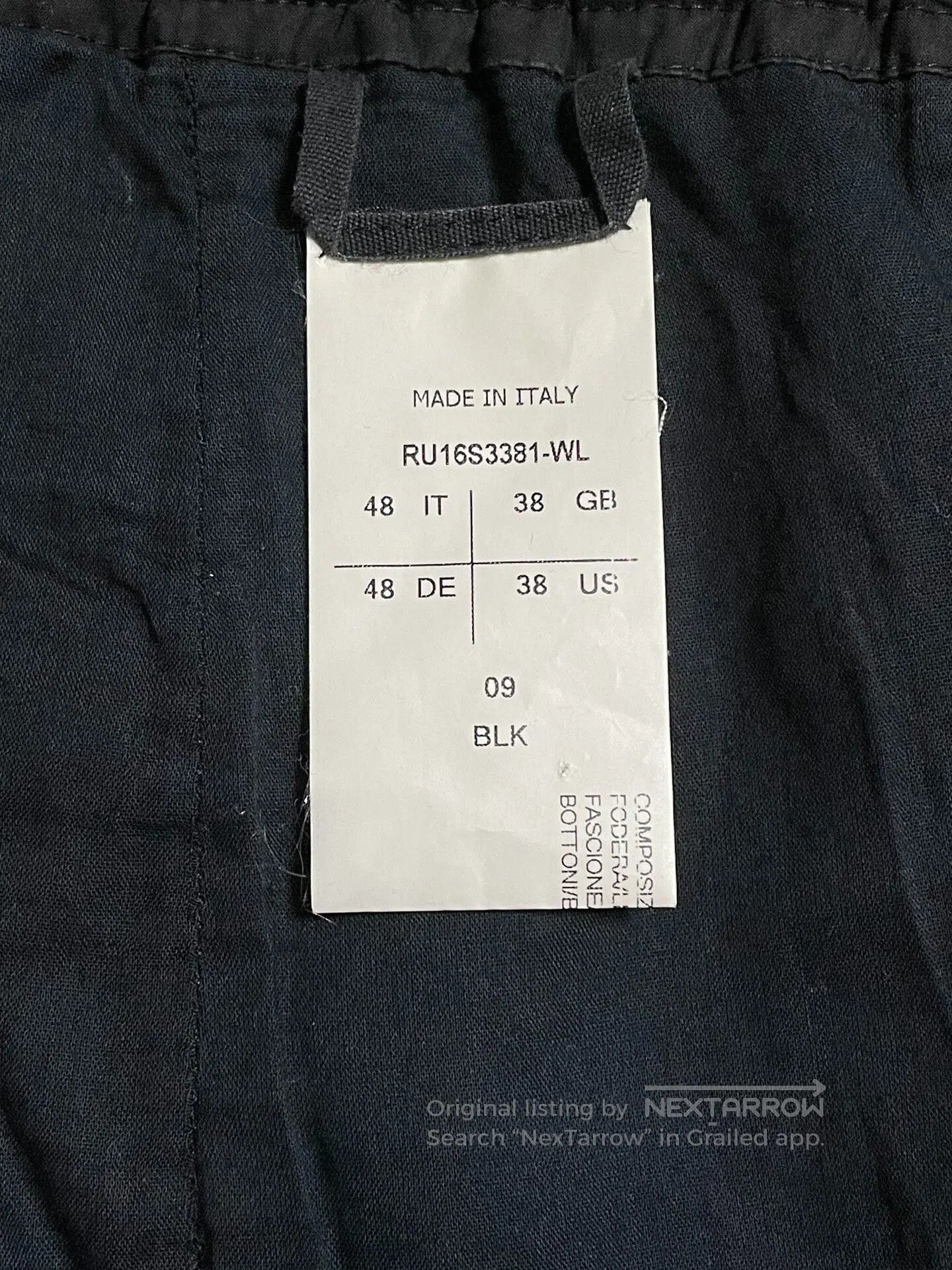 Rick Owens rick owens cropped black pants for men. Size US 38 / EU 54 - 3 Thumbnail
