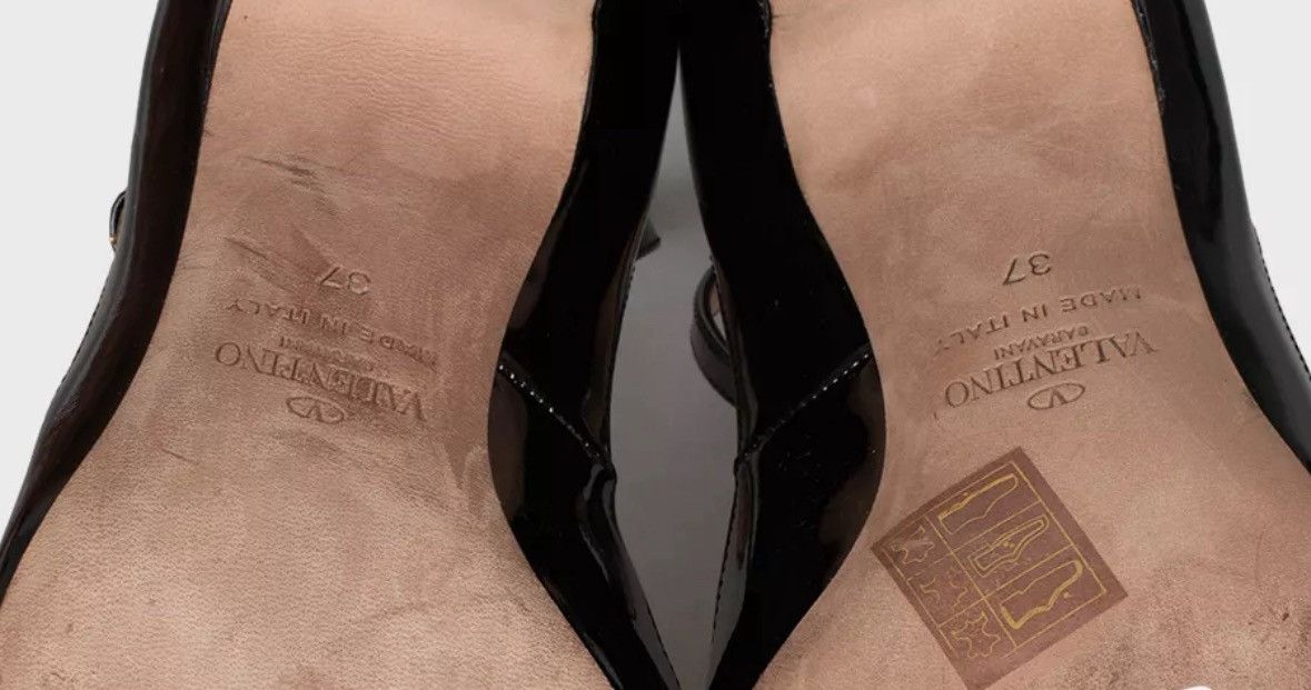 Valentino Valentino Tan-Go Leather Shoes Black Size US 6 / IT 36 - 6 Thumbnail