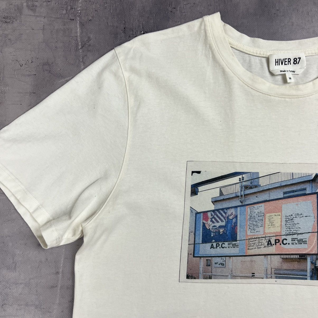 A.P.C. Rare! A.P.C Hiver 87 Big Logo Tee Kaos 00s Size US M / EU 48-50 / 2 - 3 Thumbnail