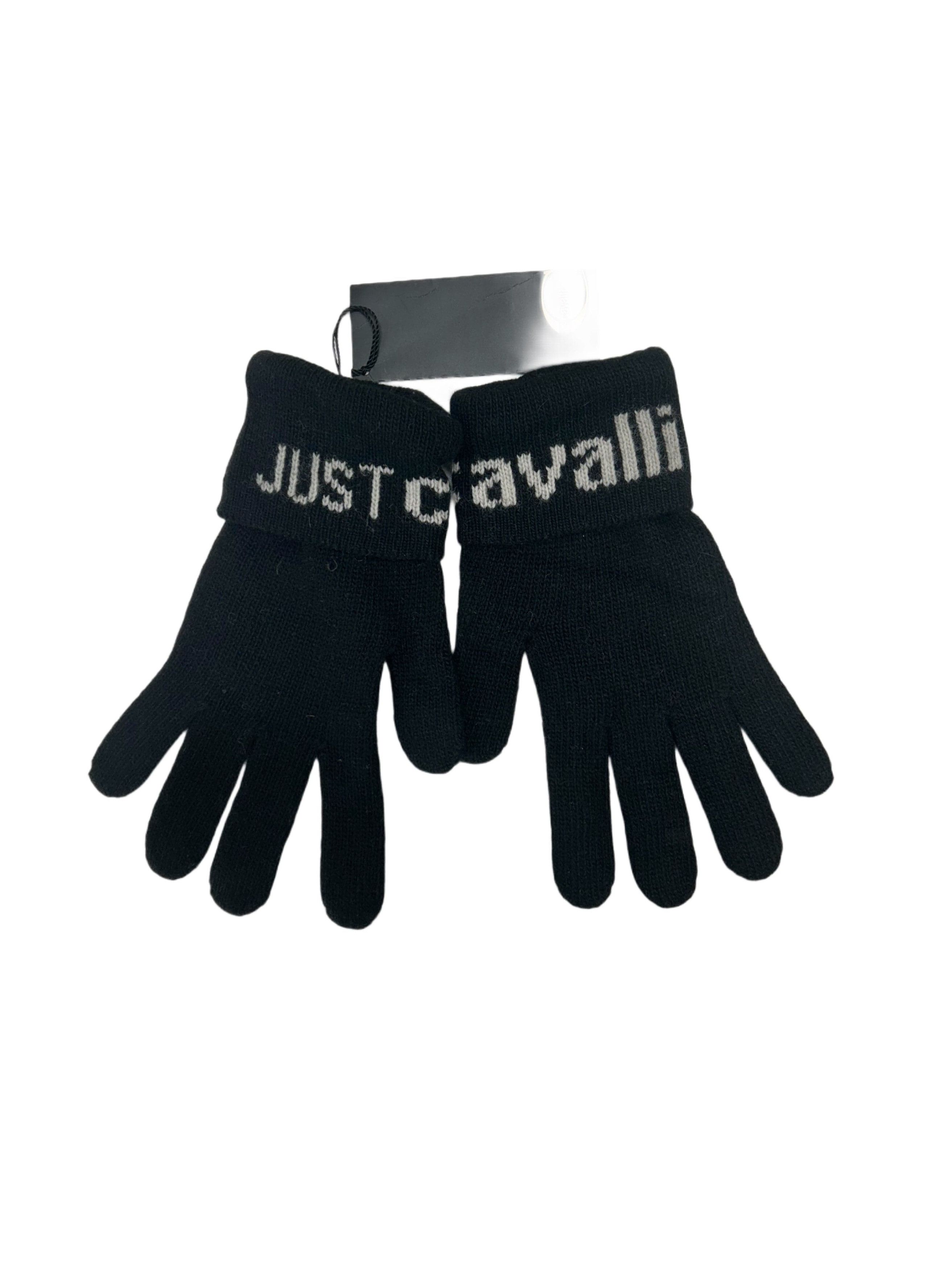 Just Cavalli Just Cavalli Wool Gloves With Intarsia 'Just Cavalli' Logo Size 32 - 1 Thumbnail