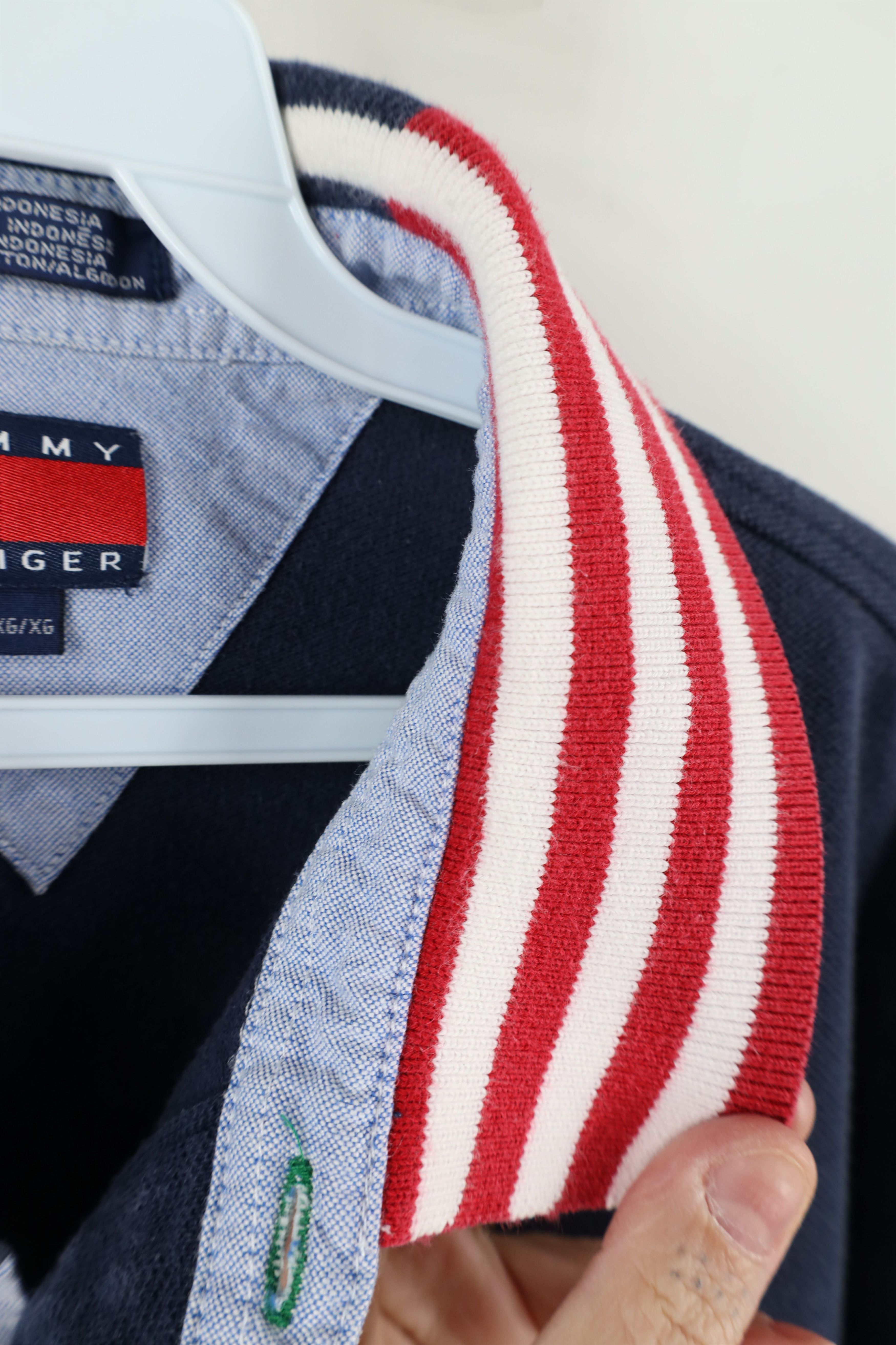 Tommy Hilfiger × Vintage Vintage 90s Tommy Hilfiger Collar Polo Shirt Blue Cotton Size US XL / EU 56 / 4 - 7 Thumbnail