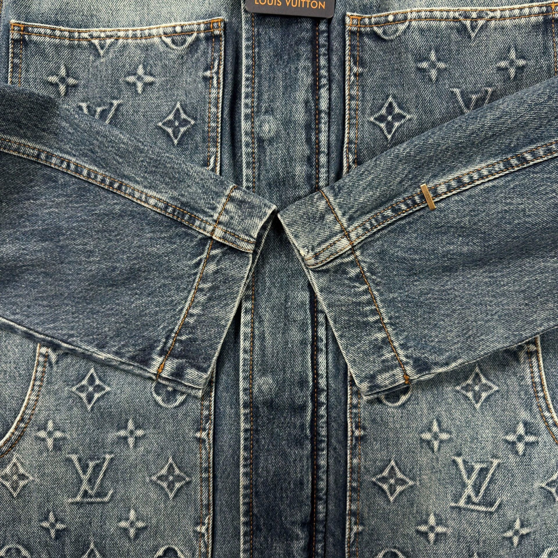 Louis Vuitton LV Dark Blue All-over Logging Denim Jacket Size US M / EU 48-50 / 2 - 4 Thumbnail