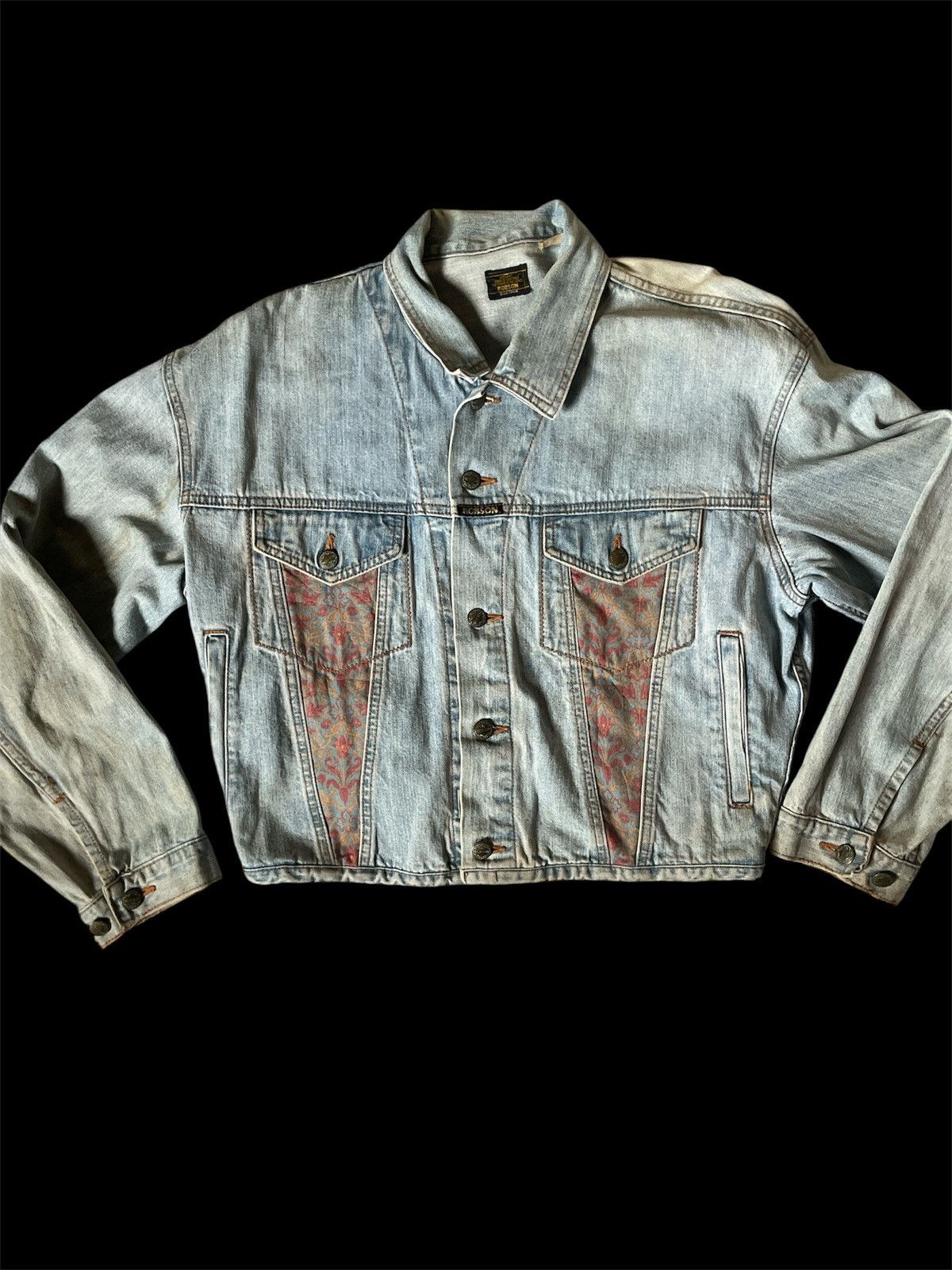 Japanese Brand × Vintage VINTAGE BOBSON DENIM JACKET WITH SOUTHWEST Size L / US 10 / IT 46 - 1 Thumbnail