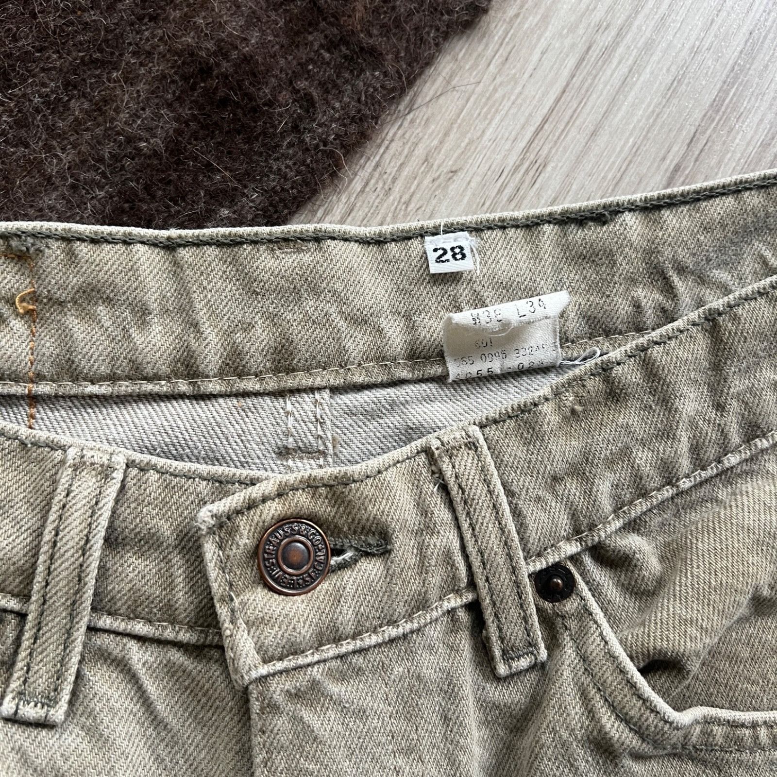 Levi's Levi’s 550 Vintage USA Made Custom Beige Khaki Jeans 9611AC Size 28" / US 6 / IT 42 - 7 Thumbnail