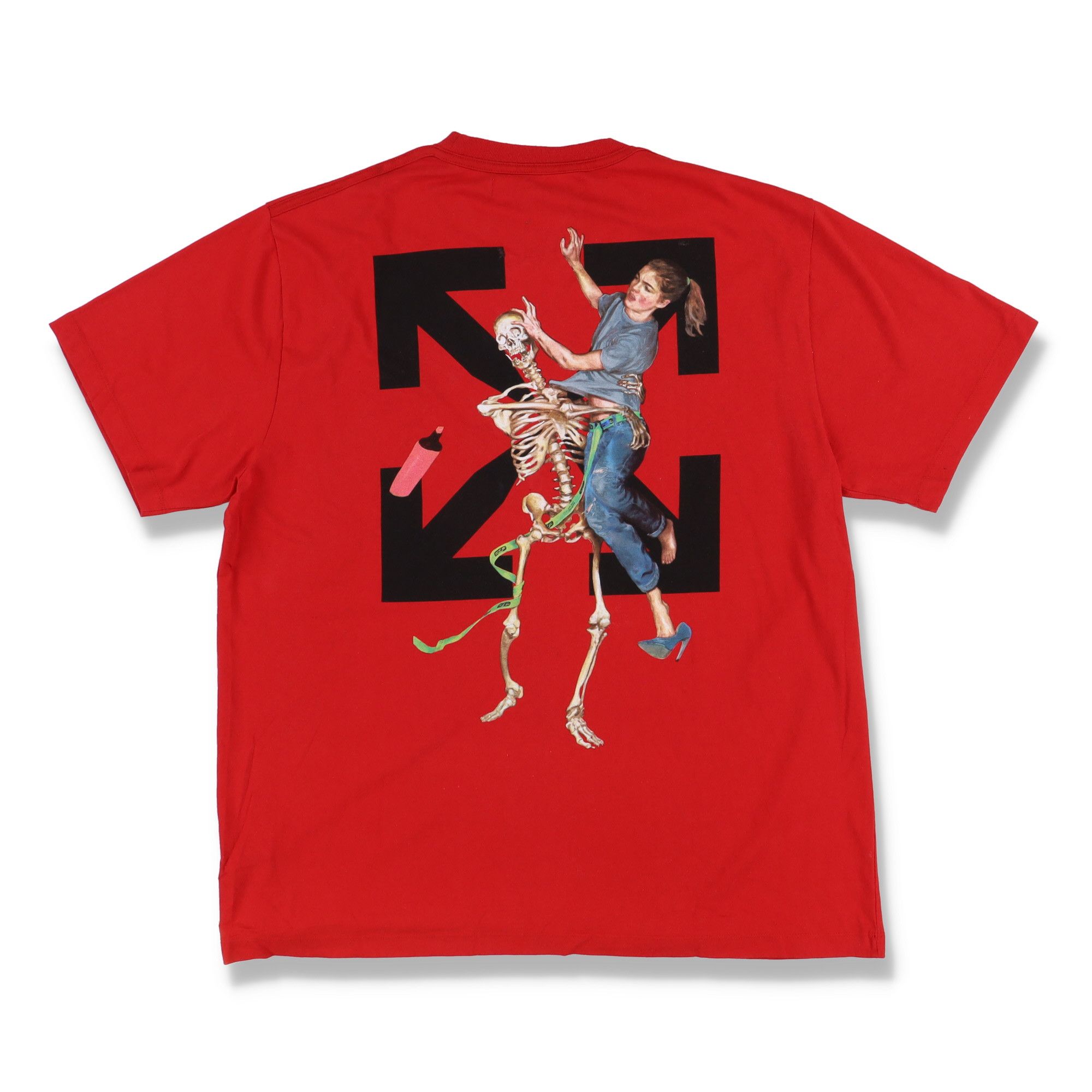 Off-White Red Pascal Skeleton Arrows Oversized T-Shirt Size US M / EU 48-50 / 2 - 1 Thumbnail