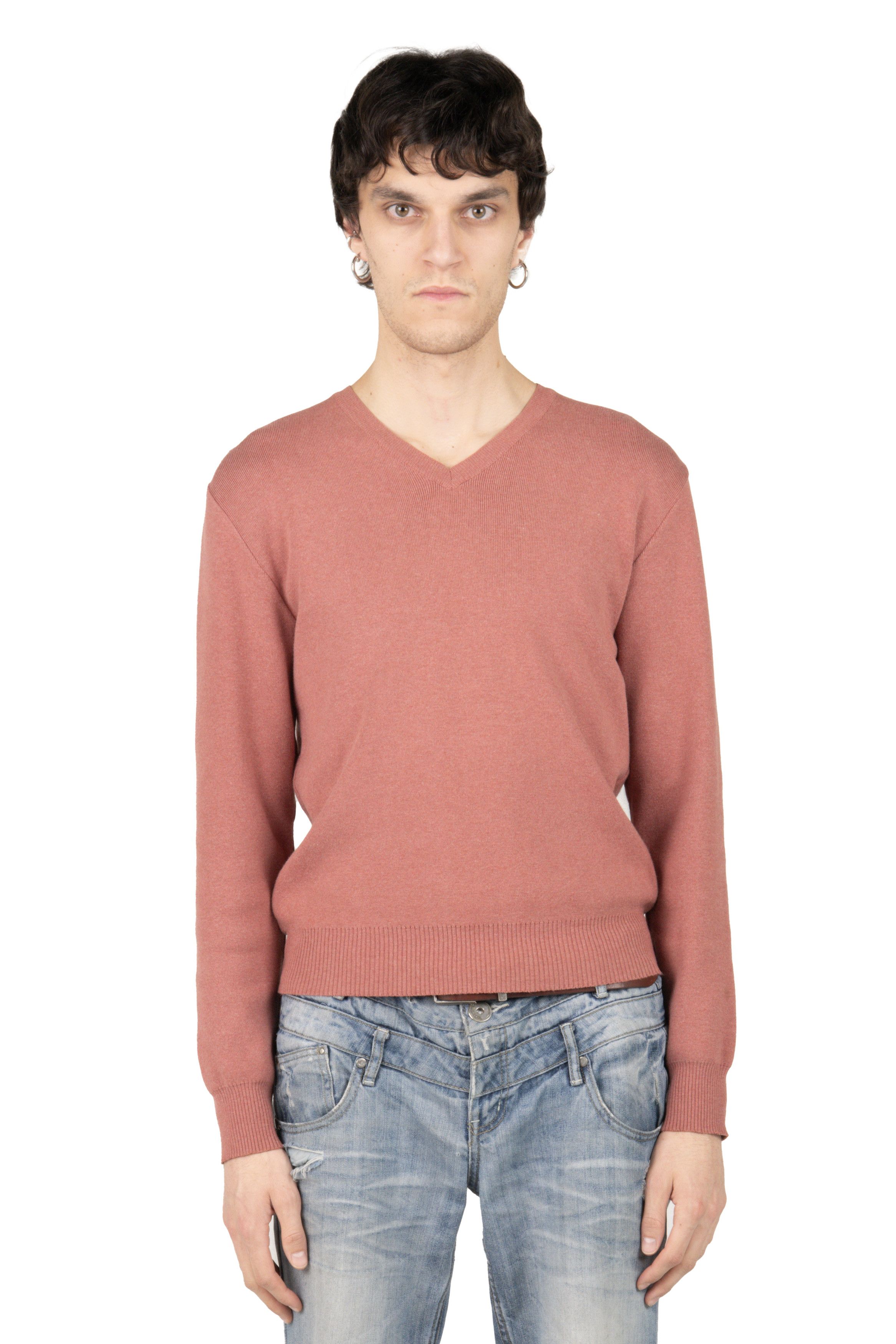 RAF BY RAF SIMONS Salmon V-Neck Sweater