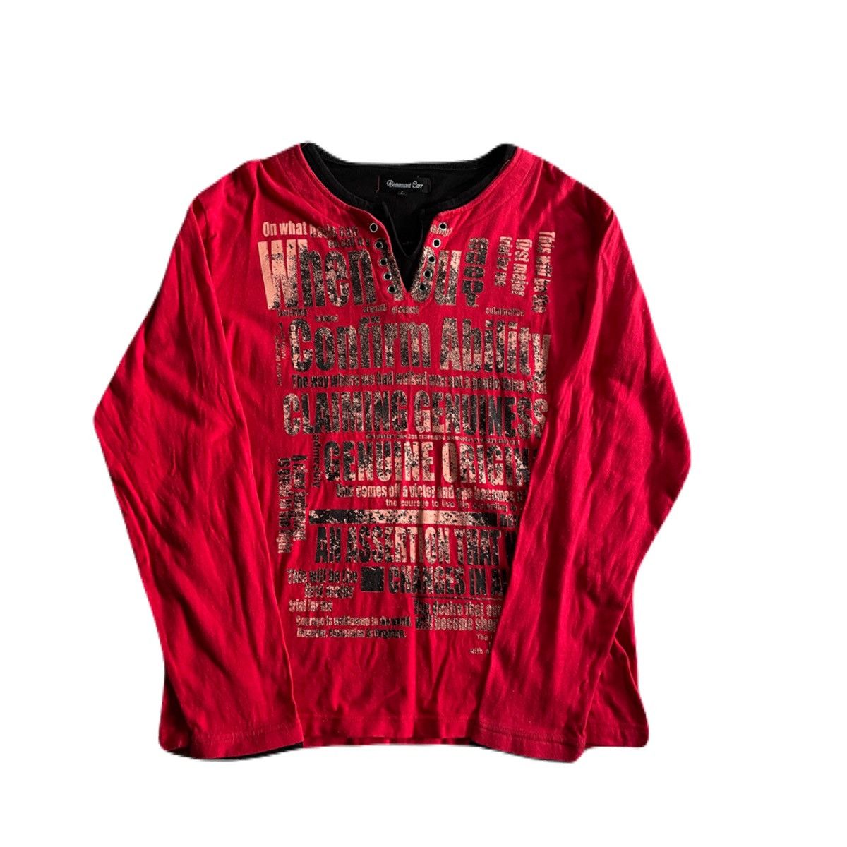 If Six Was Nine 2000s Japanese archive Vkei Layered Poem Long Sleeve Tee Size US M / EU 48-50 / 2 - 2 Thumbnail