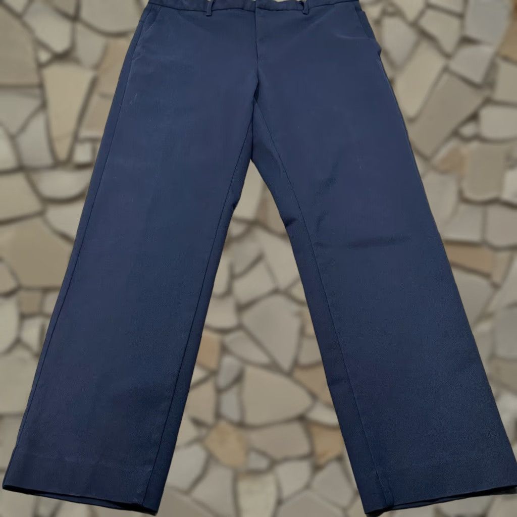 VINTAGE Ministry Of Supply Pants Men 36x29 Blue Slim Fit Straight Leg Formal Dress Microfiber Stretch