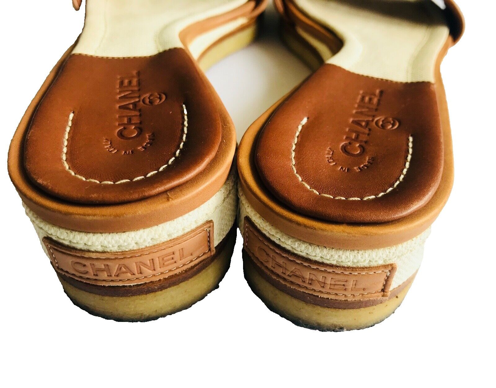 Chanel 2007C Canvas and Leather Vintage Mules Size US 7 / IT 37 - 5 Thumbnail
