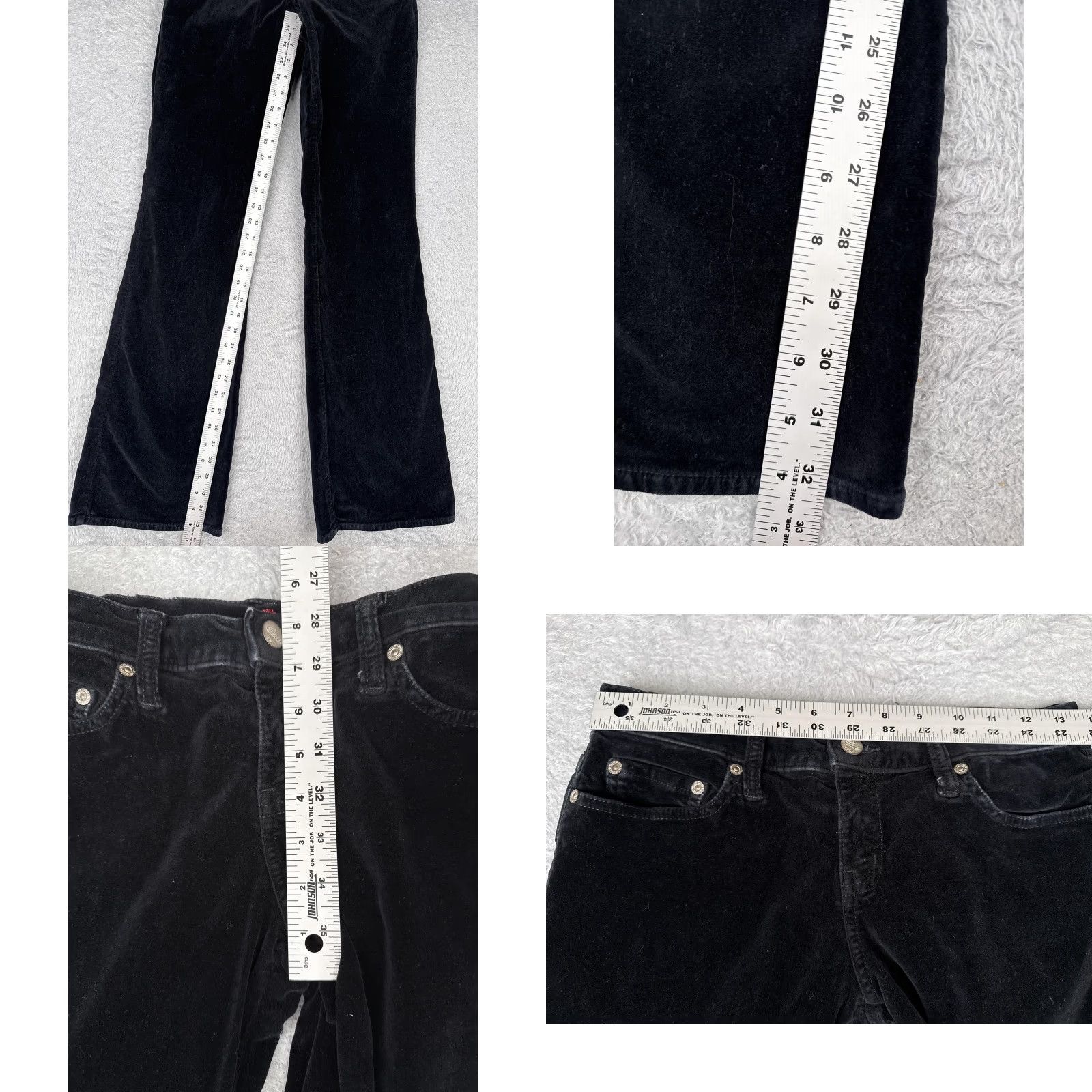 Velvet Blue Cult Jeans Womens 27 Black Velvet Weaver Straight Leg 5 Pocket Stretch Size 27" / US 4 / IT 40 - 8 Thumbnail