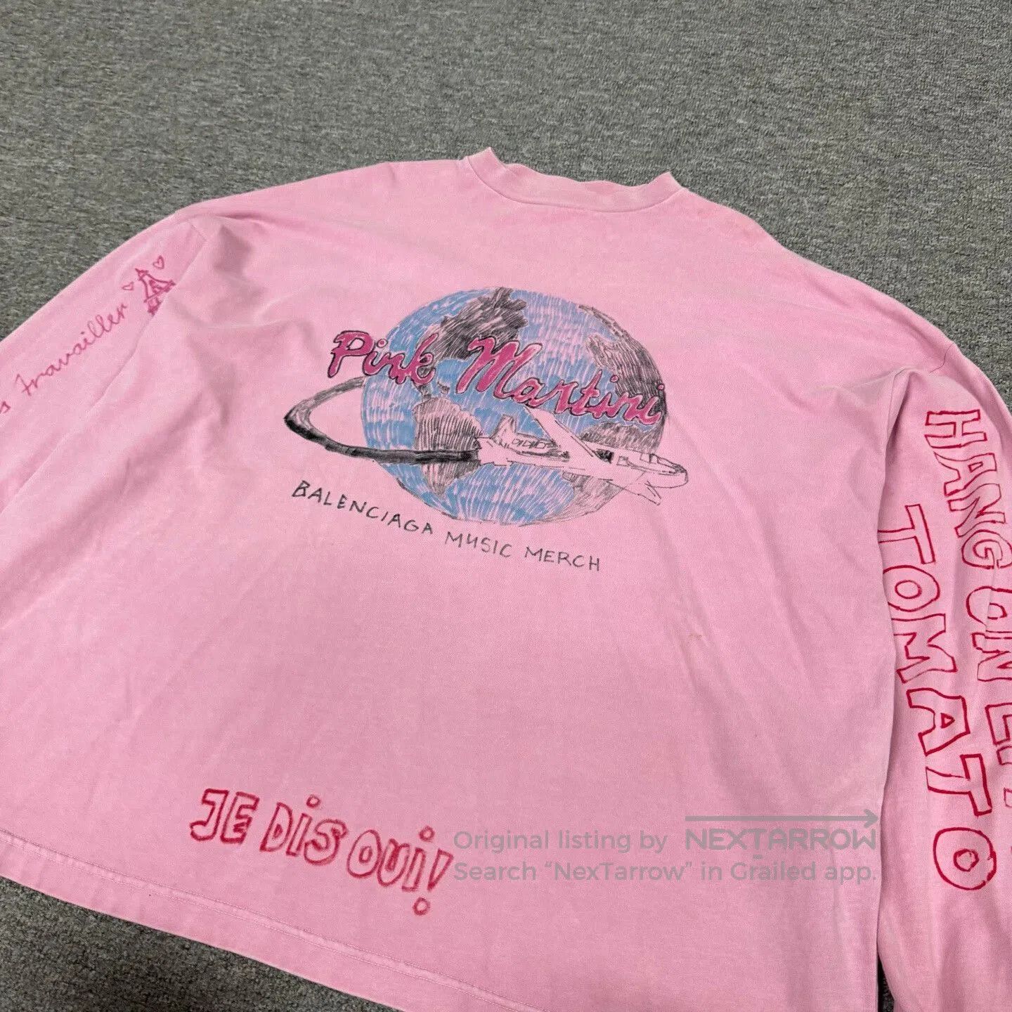 Balenciaga Balenciaga x Pink Martini Long Sleeve T-shirt. Size US M / EU 48-50 / 2 - 4 Thumbnail