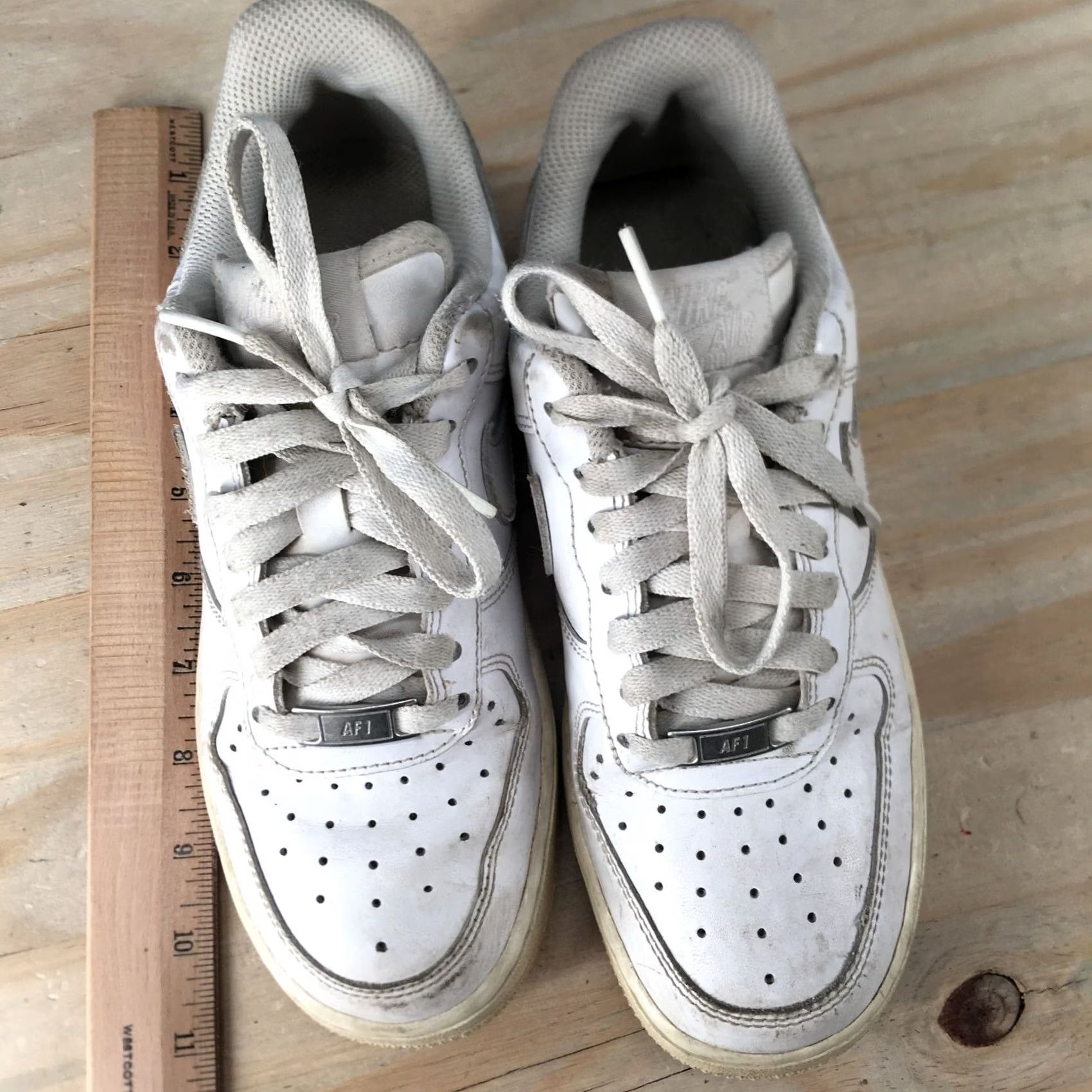 Nike Nike Air Force 1 Womens Low Top Sneakers White Faux Leather 315115-112 Size M / US 6-8 / IT 42-44 - 7 Thumbnail