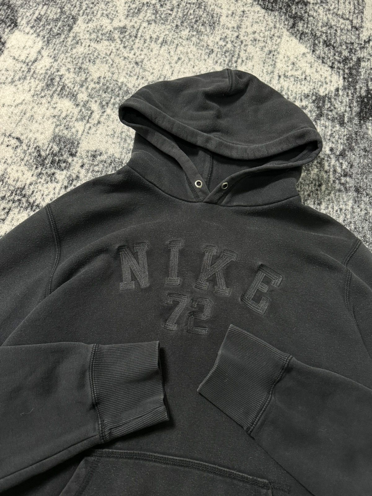 Nike × Vintage Vintage Nike Faded Black Hoodies Big Logo Y2K STYLE Size US M / EU 48-50 / 2 - 4 Thumbnail