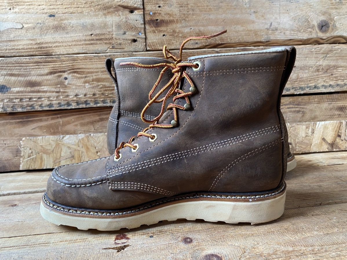 Thorogood Thorogood moc-toe gray leather work boots sz US9 Size US 9 / EU 42 - 12 Thumbnail