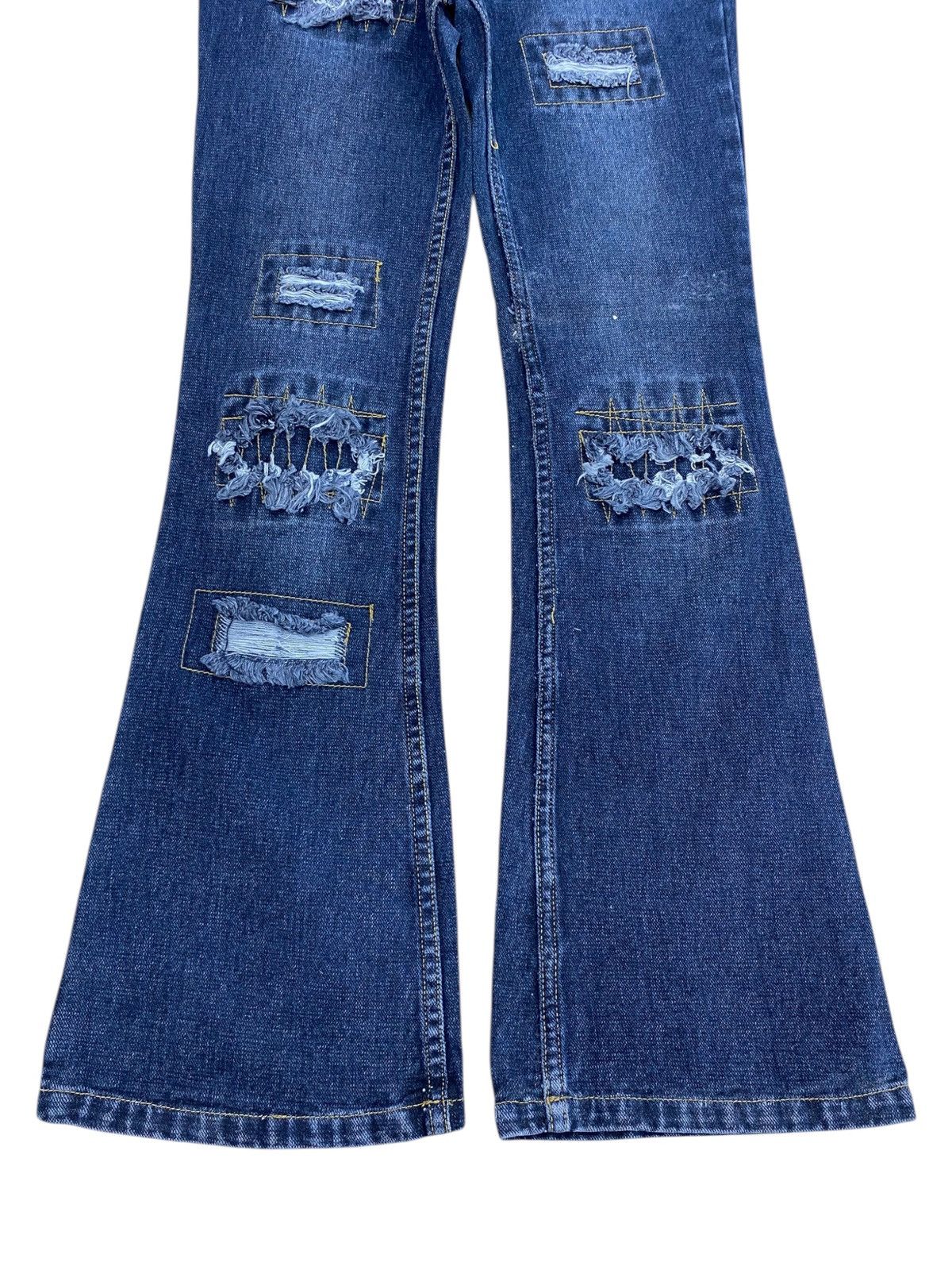 Other Japanese Brand Dark Wash Ripped Style Flare Jeans Size US 30 / EU 46 - 9 Thumbnail